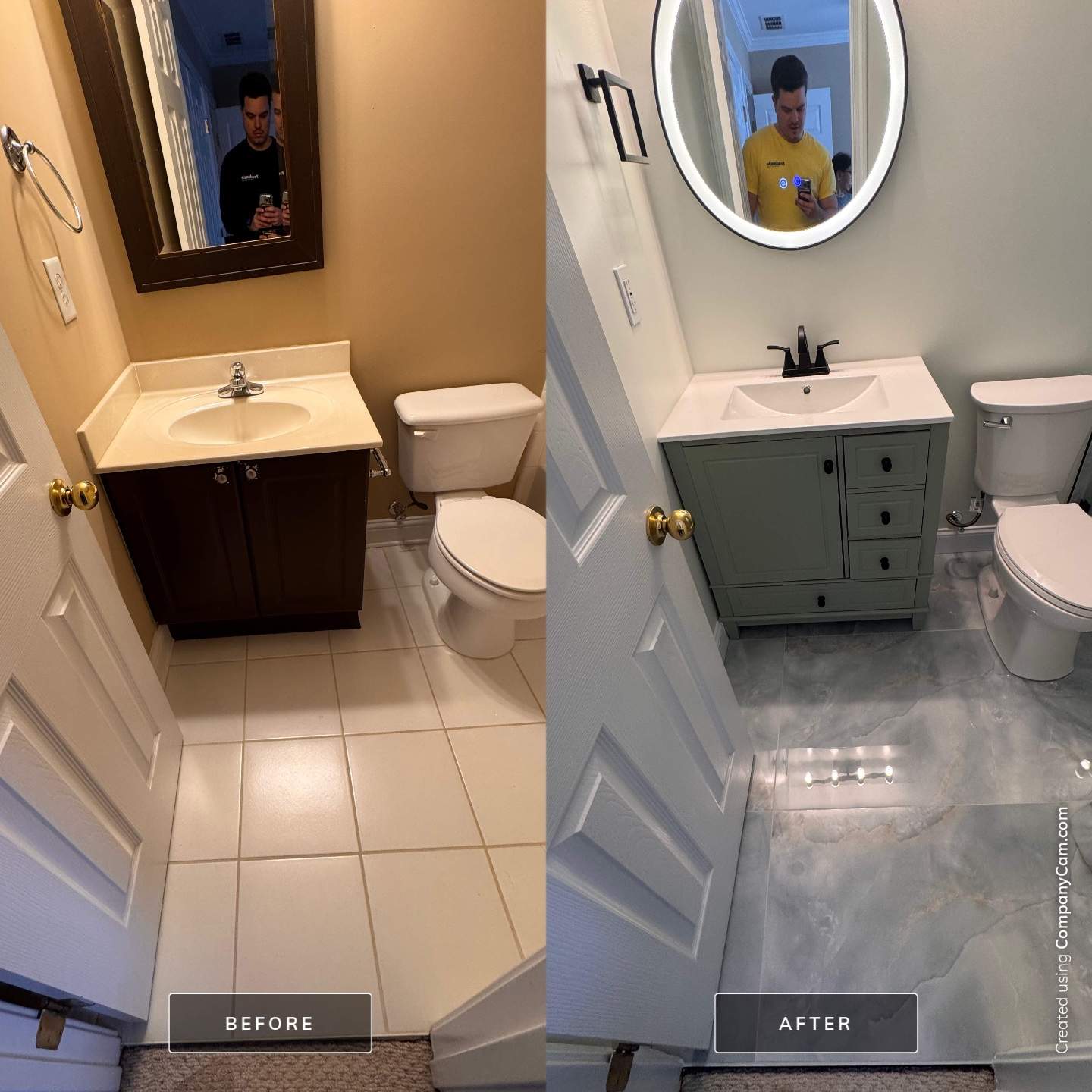 Guest bathroom renovation by Prudencio