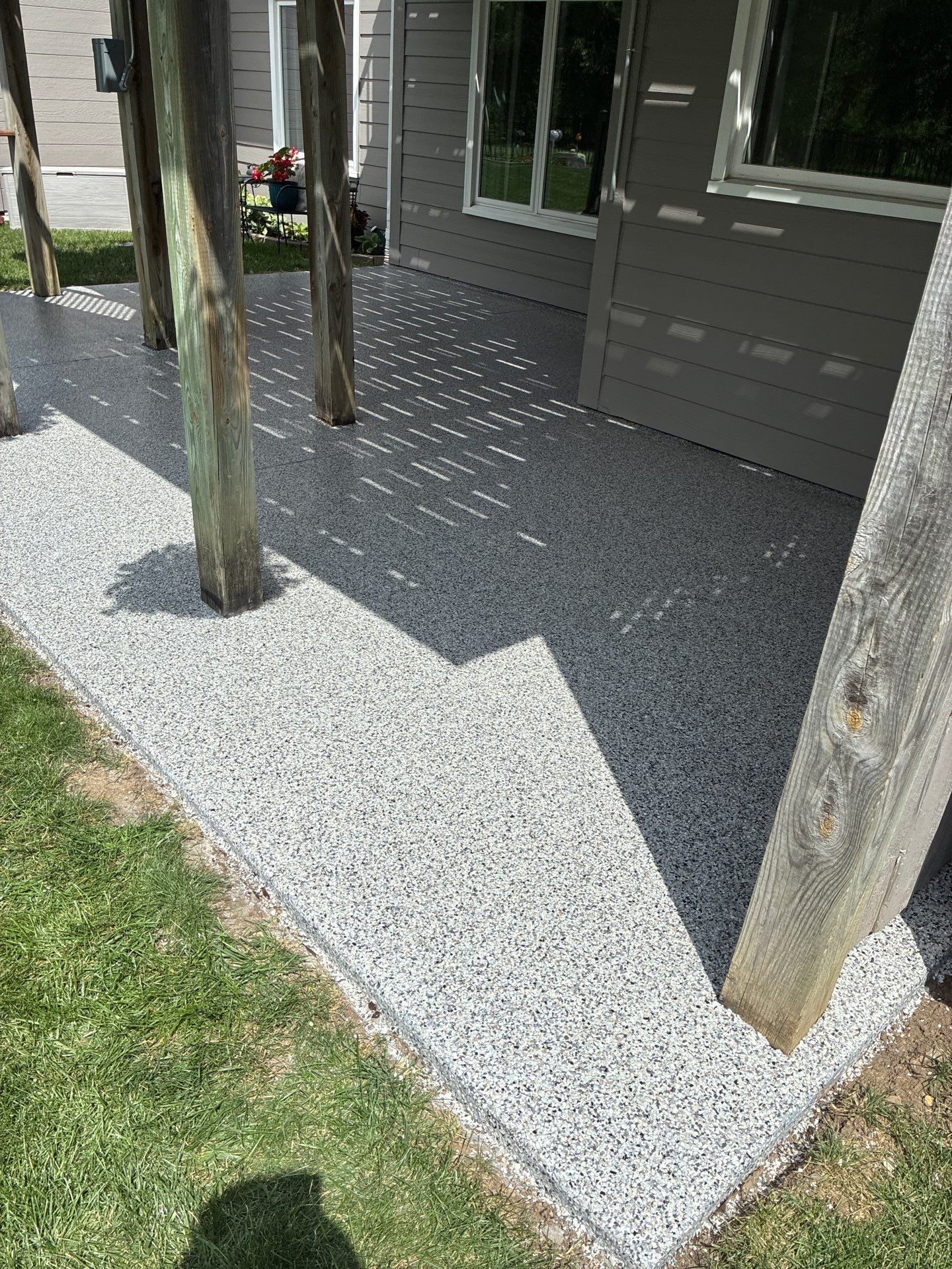 Patio Concrete Coating for West Des Moines Patio and Landing by Revival Concrete Coatings