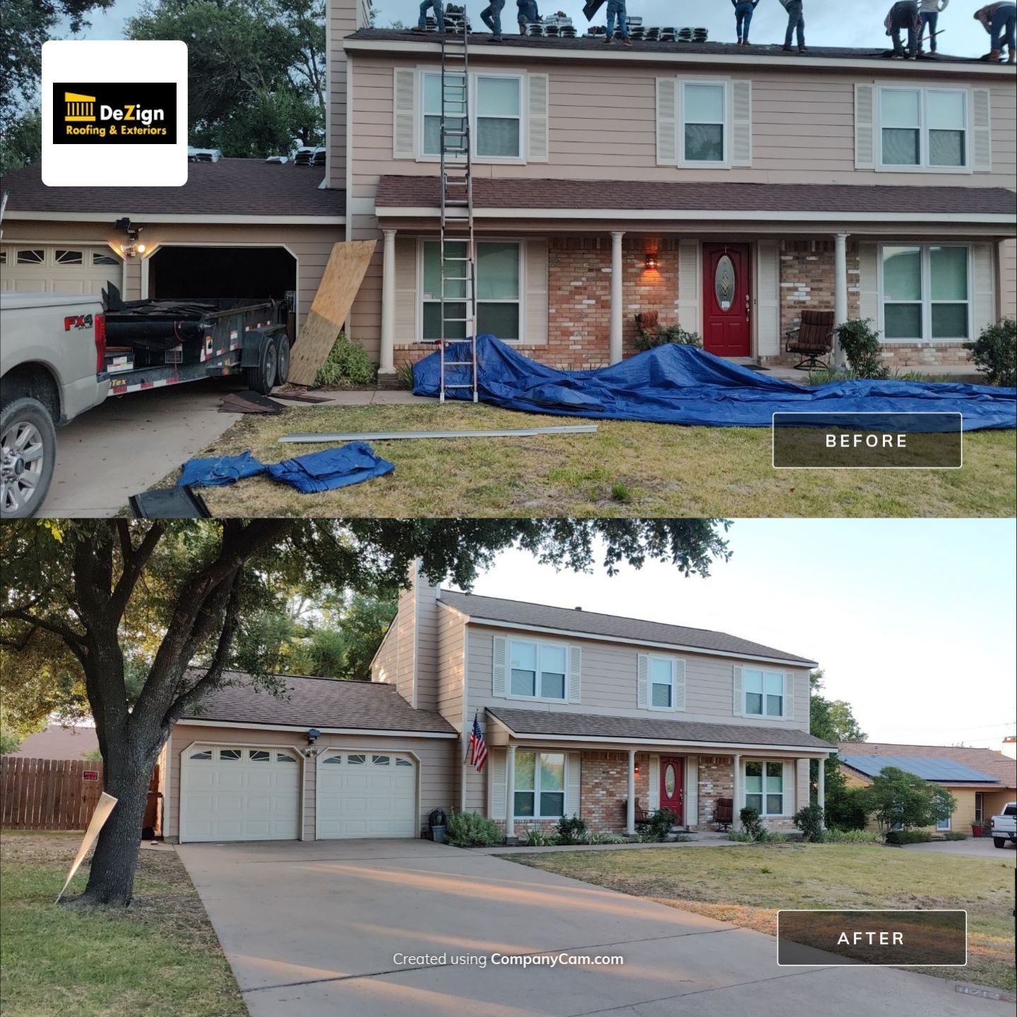 Residential Roofing Installation using IKO Cambridge Earthtone Cedar by DeZign Roofing & Exteriors