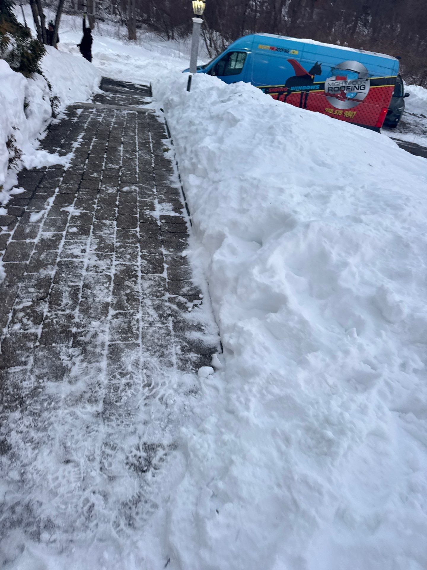 Ice Dam Removal Project in North Andover by Mighty Dog Roofing of Greater Middlesex County