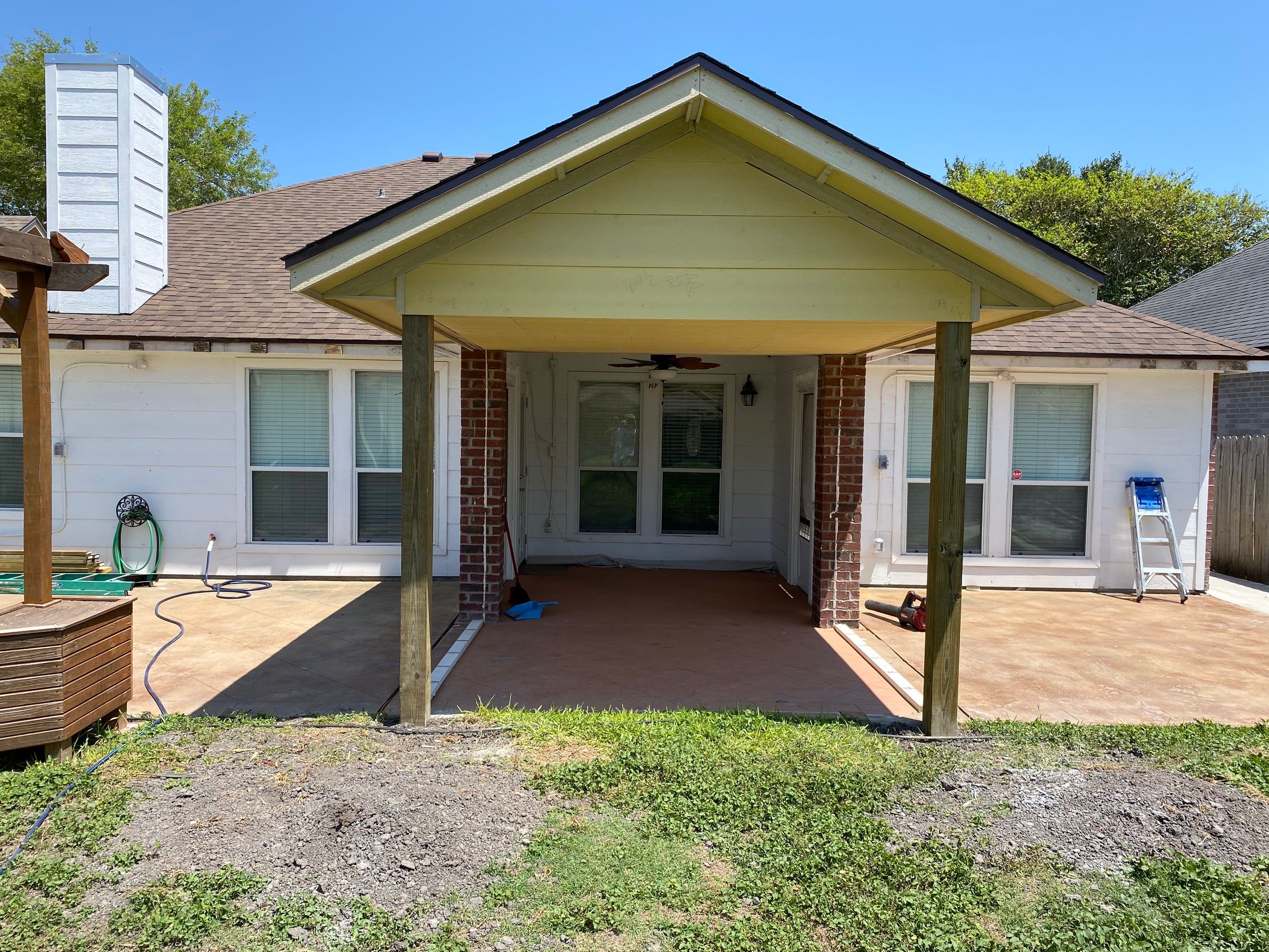 Back Yard Shade by Bayfront Roofing and Construction