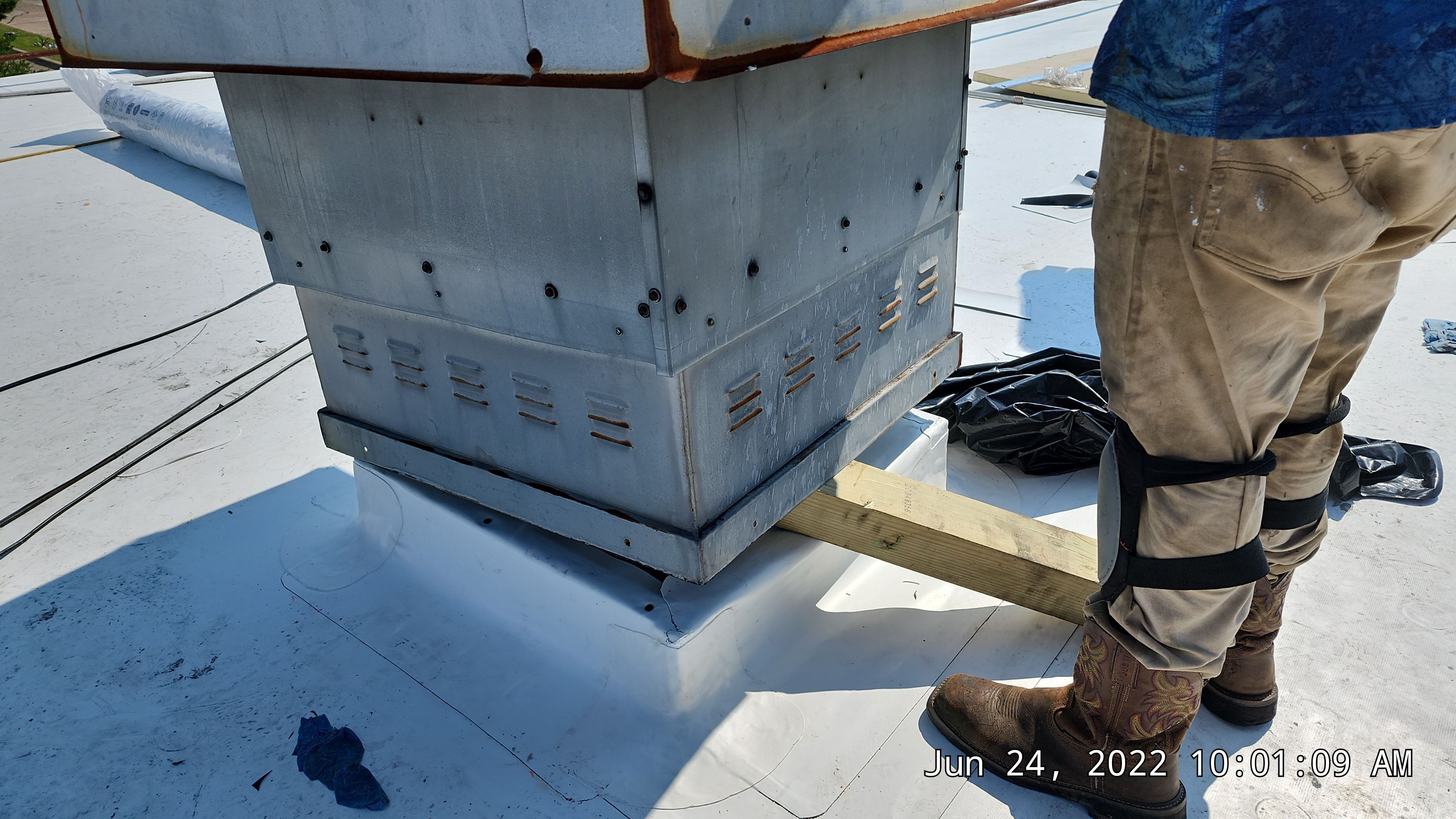 Commercial Roofing Installation using 50 mil PVC by Hostetler Roofing