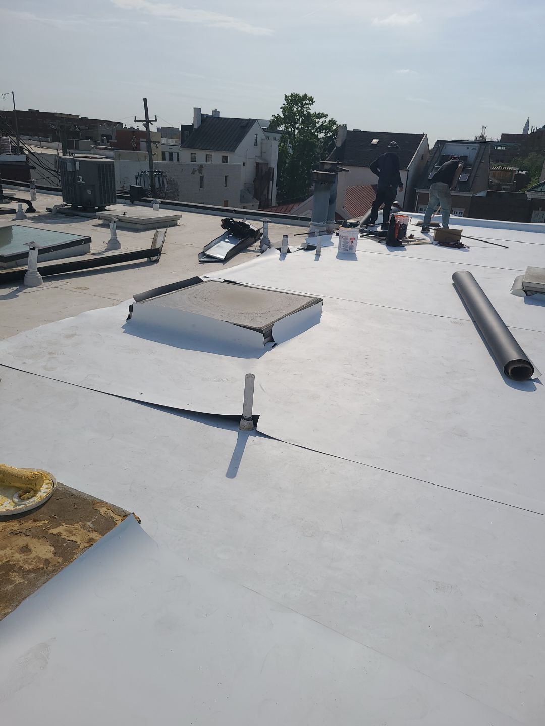 Alexandria: Carlisle Syntec TPO Flat Roof Installation by RM Banning, Inc.