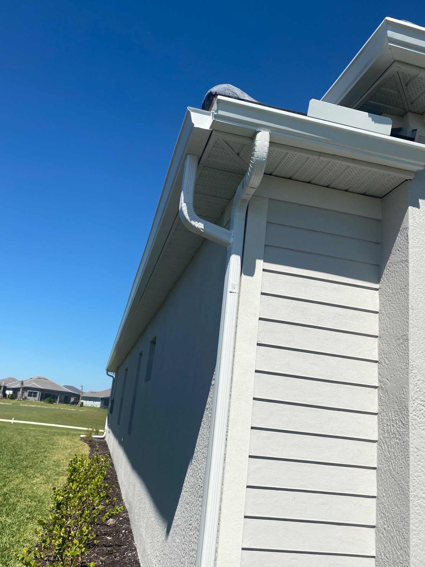 3x4 Elbow Gutter Installation in Punta Gorda FL by Gutter Professors