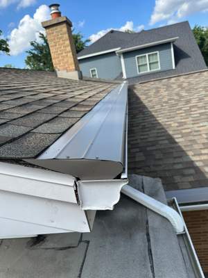 Turtle Shell gutter protection installation in Naperville, IL 60540, photograph 11