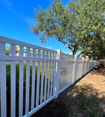 Vinyl Fence Installation using Vinyl Picket Fence