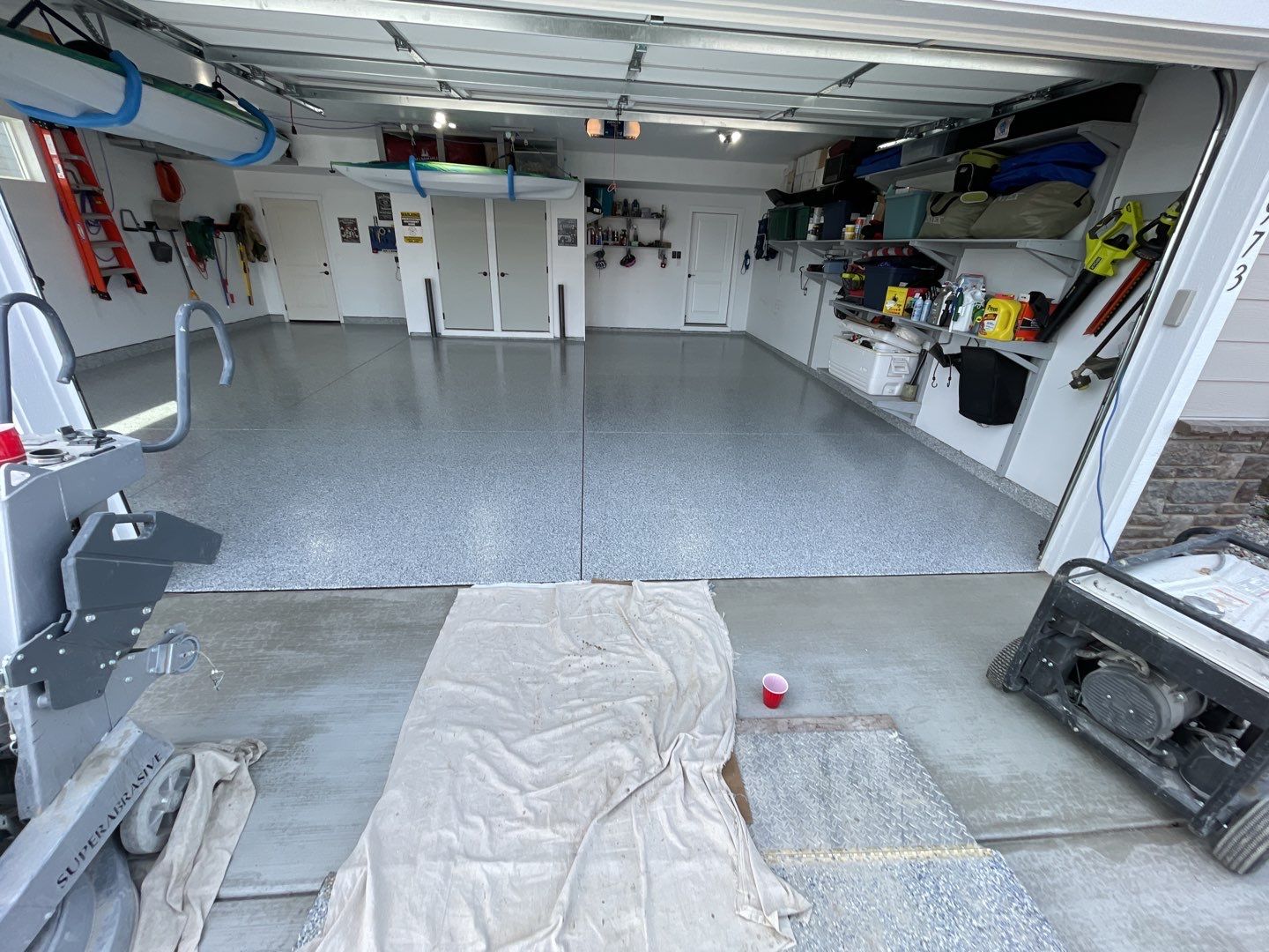 Garage Transformation using Tidal Wave by Croc Coatings, LLC