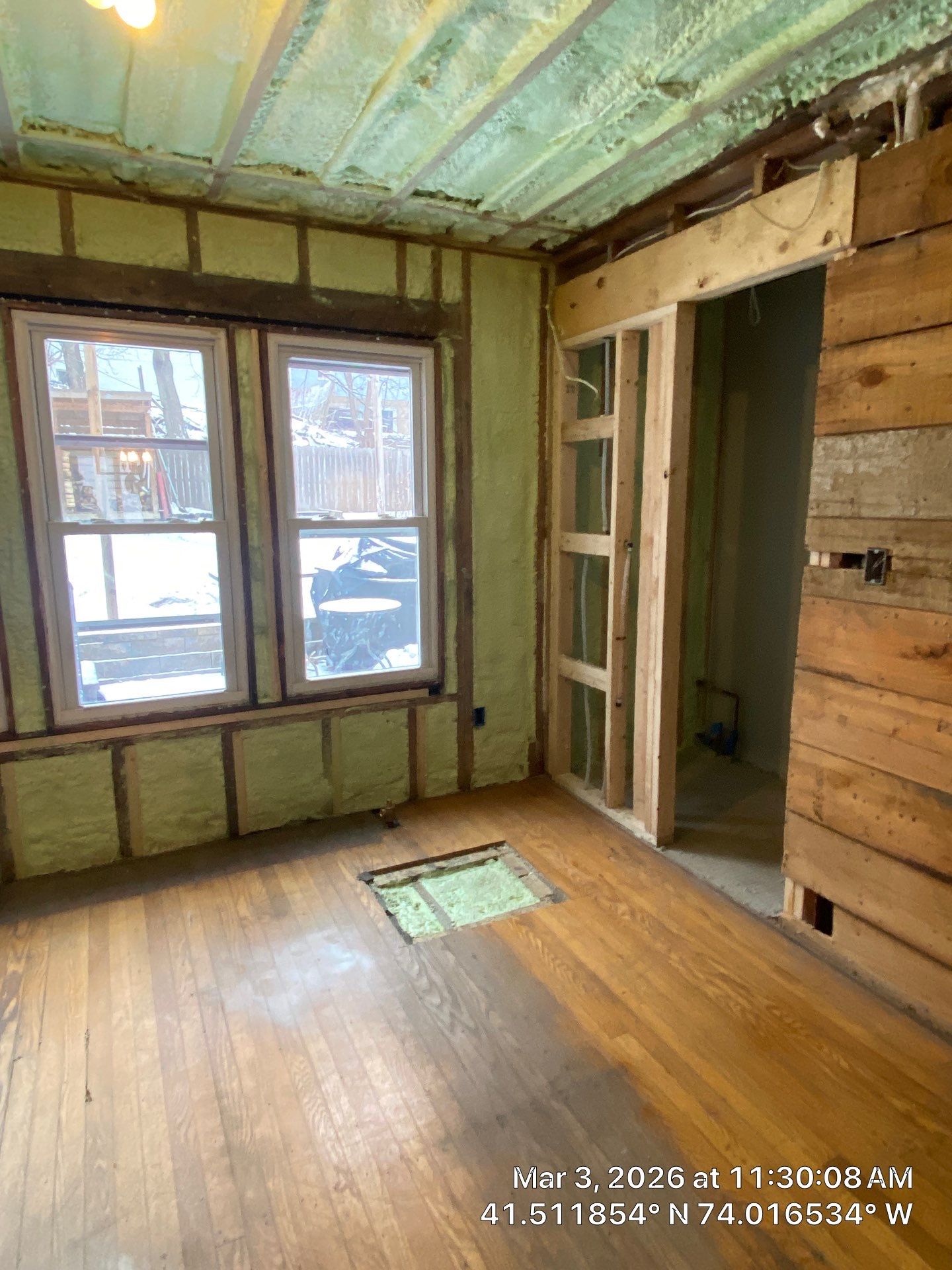 Attic Insulation using open cell spray foam by NYS Foam & Energy