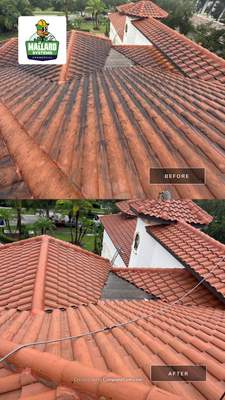 Barrel Tile Roof Cleaning
