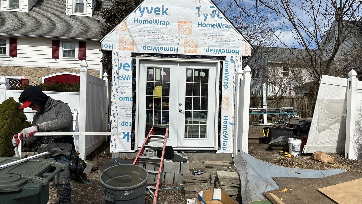 Siding Installation using Hardie Plank Aged Pewter by A Plus Exterior