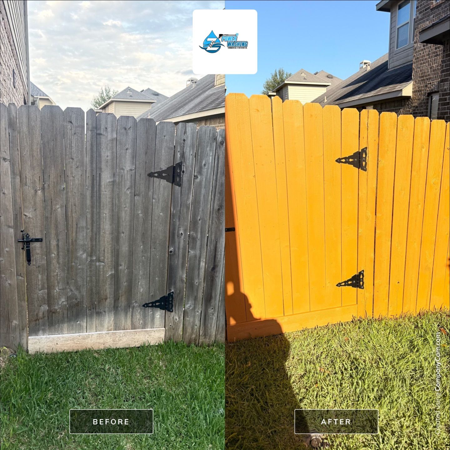 Residential Wood Fence Restoration and Protective Staining in Katy by Zeal Power Washing