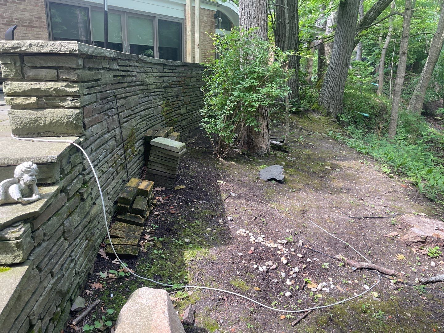 Bluestone patio cleaning by Northern Power Washing LLC.