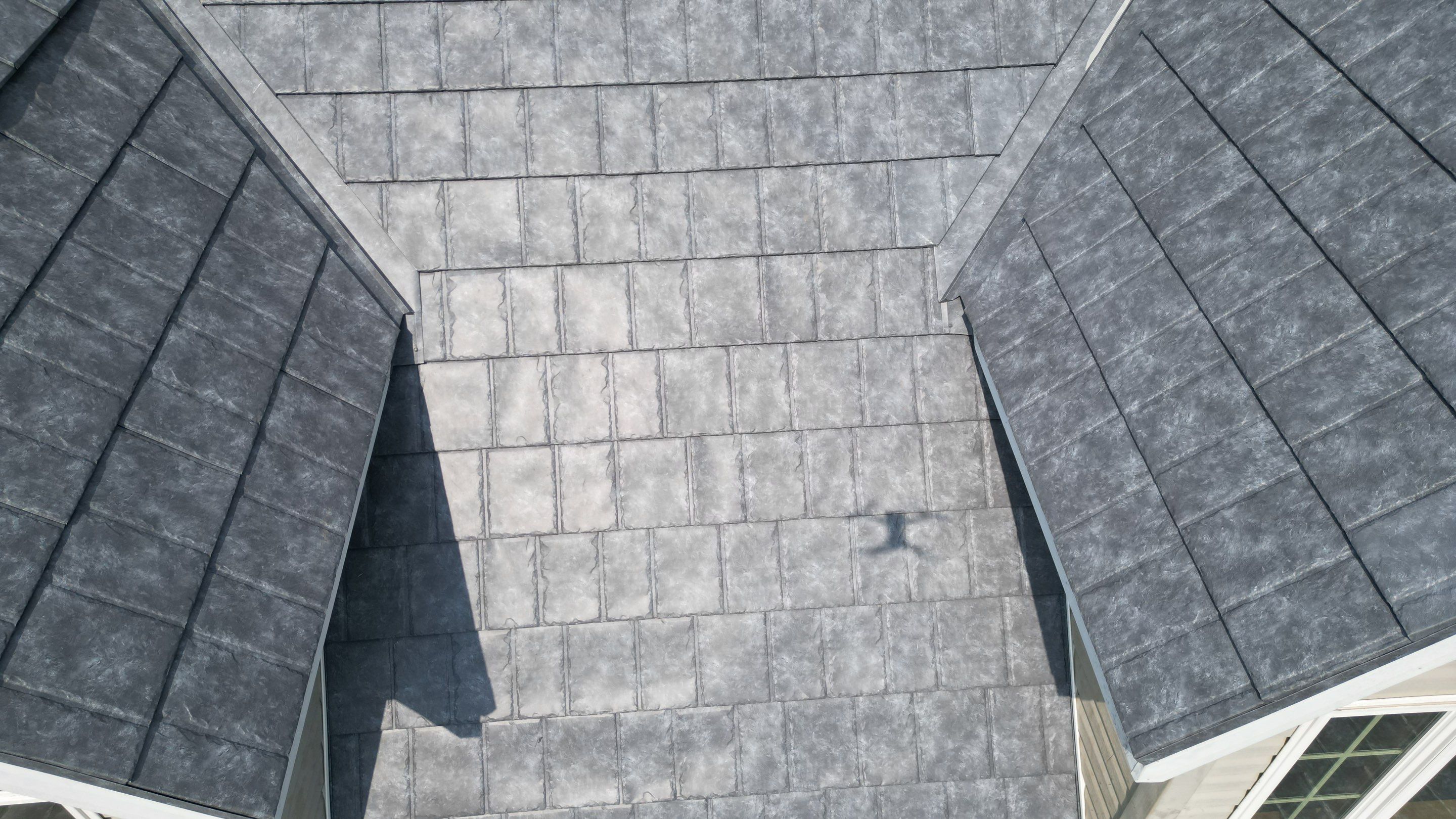 Residential Roofing Installation using ProVia Ironstone Slate Metal Roofing by RoofX 