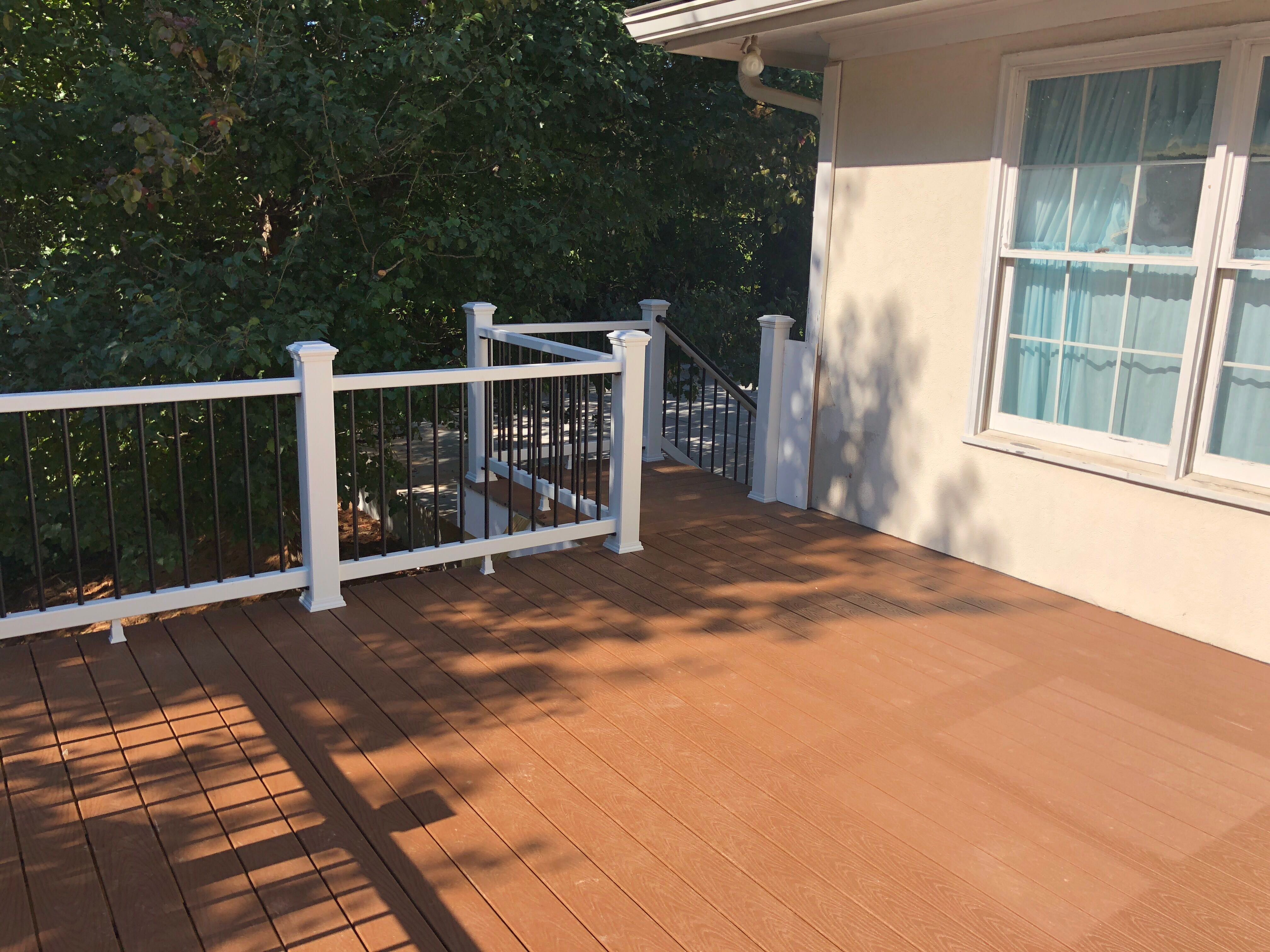 Elevated Composite Deck and Concrete Patio Installation in Atlanta by Swift Home Renovations