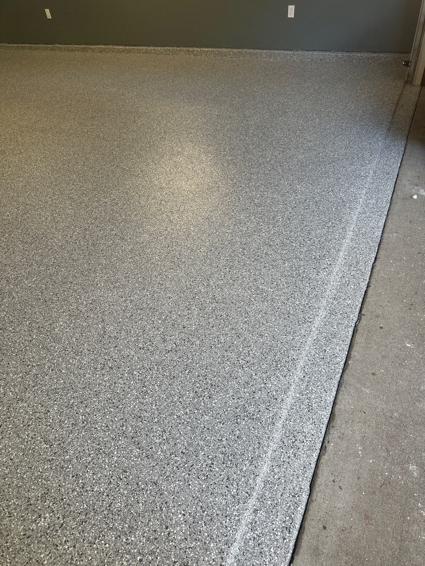 Simiron Polyurea Garage Floor Coating with Stargazer Chips by MGP Coatings