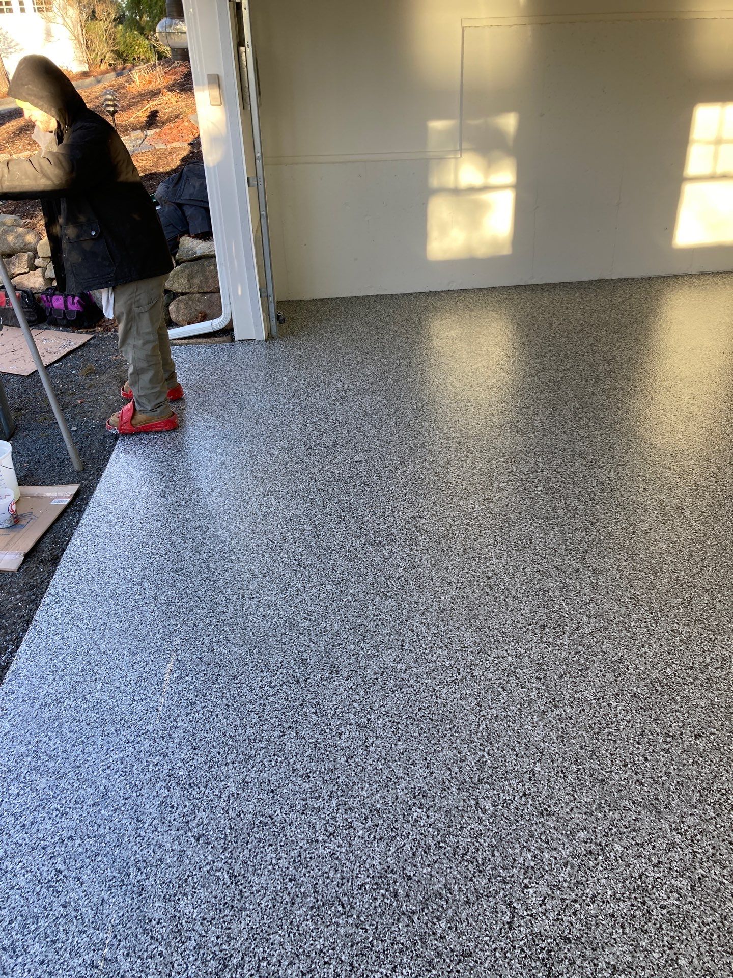 Garage in Mashpee, MA 02649 by Symphony Concrete Coatings