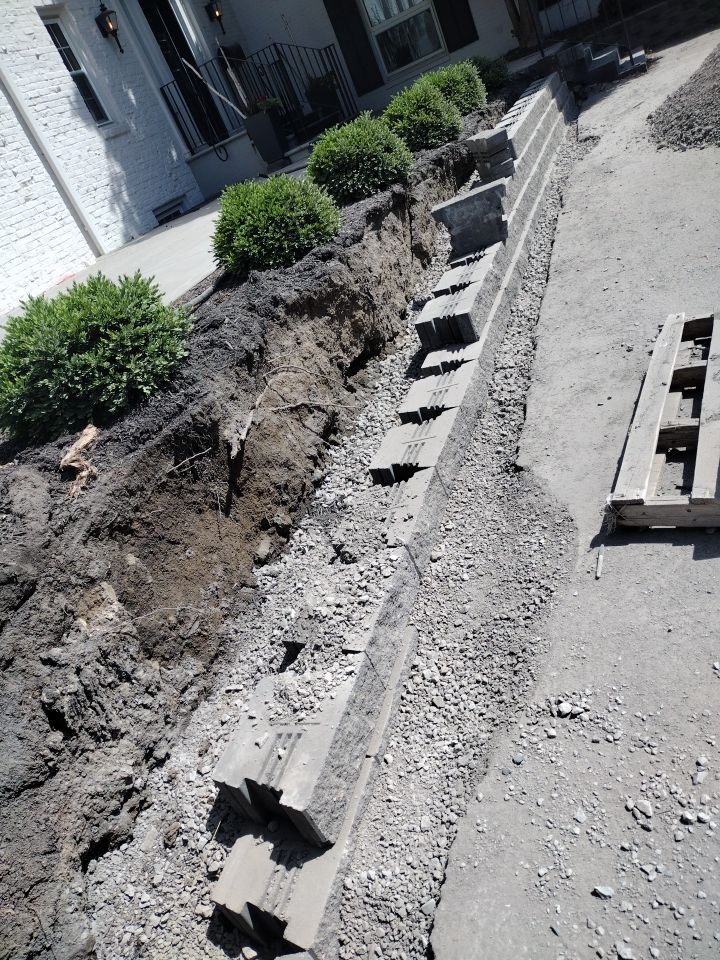 Replacement of existing retaining wall.  by New Horizon Landscapes