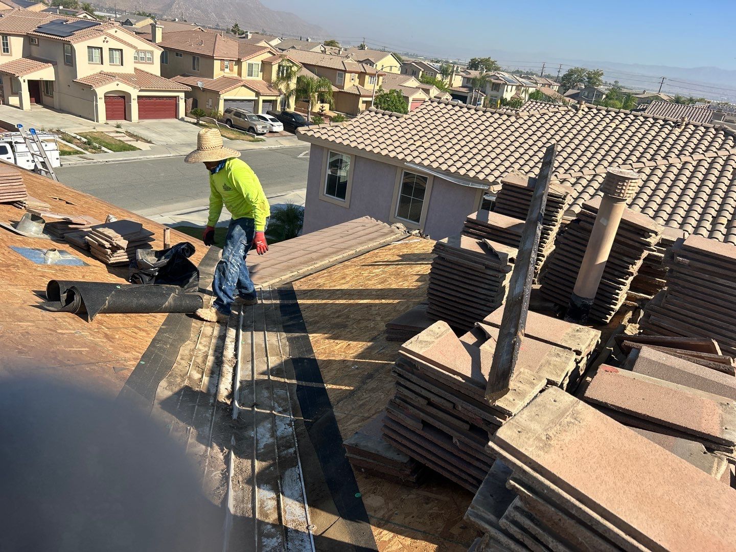 Complete Concrete Tile Roof Replacement and Solar Integration in San Jacinto by Reliable Roofing San Diego Inc.