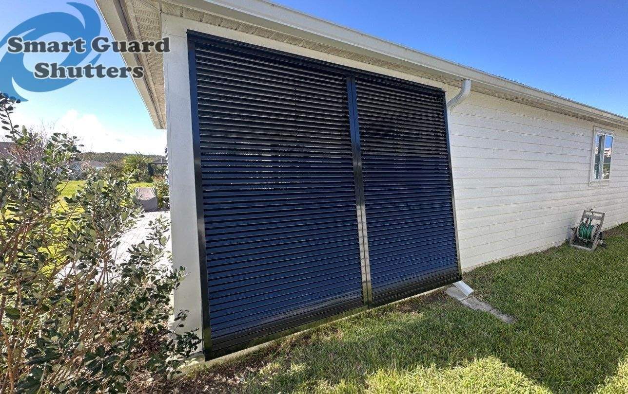 Decorative Bahamas in Jet Black by Smart Guard Shutters