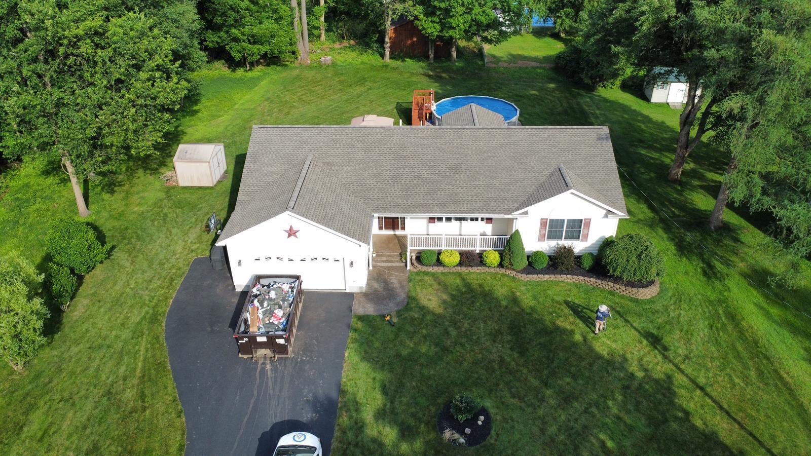 🔨 Full Roof Replacement with GAF HDZ Shingles in Marcy, NY 🏠 by Alpha Omega Roofing LLC