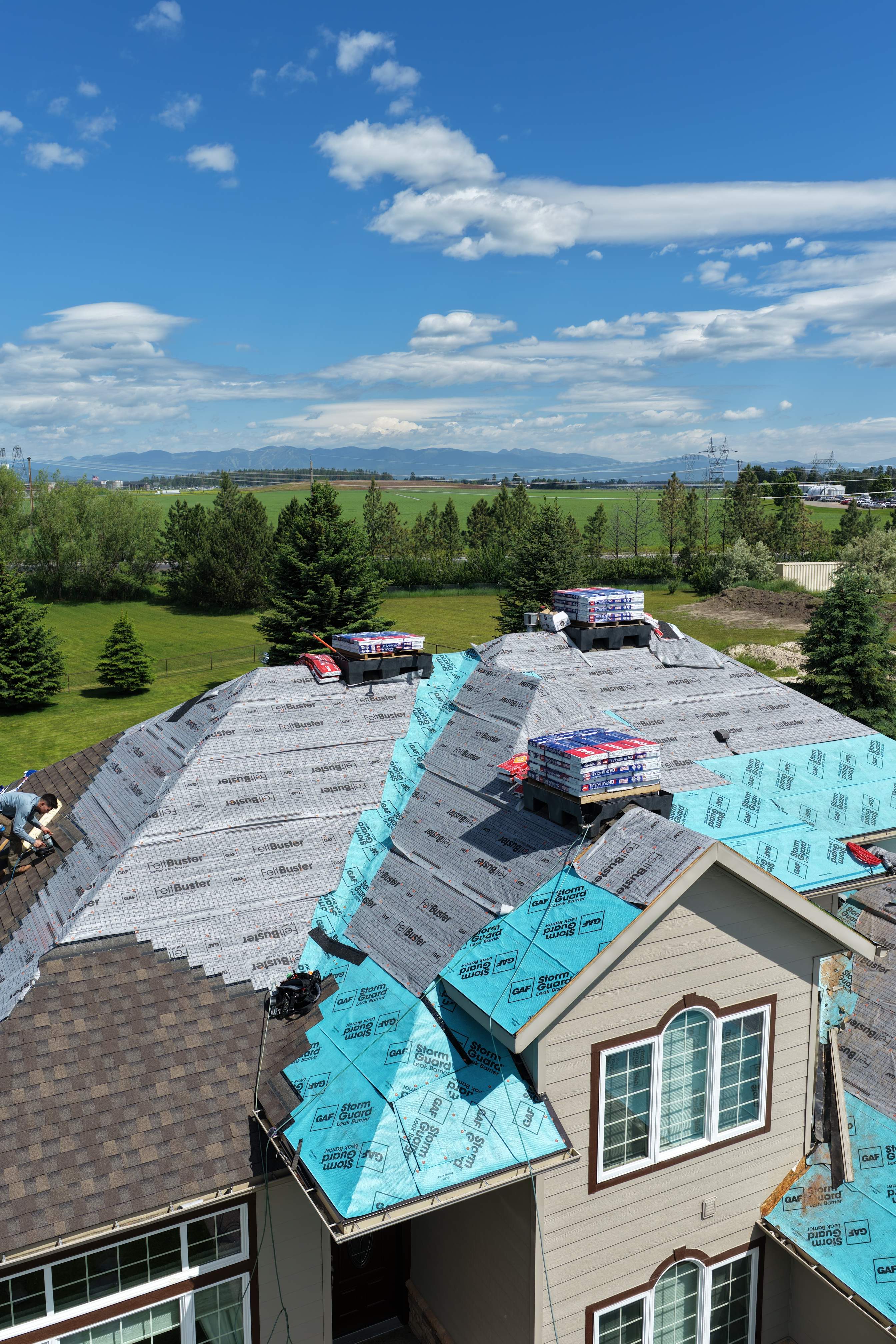 Roof Replacement using GAF Timberline HDZ - Chestnut Valley by Montana Roofing Solutions