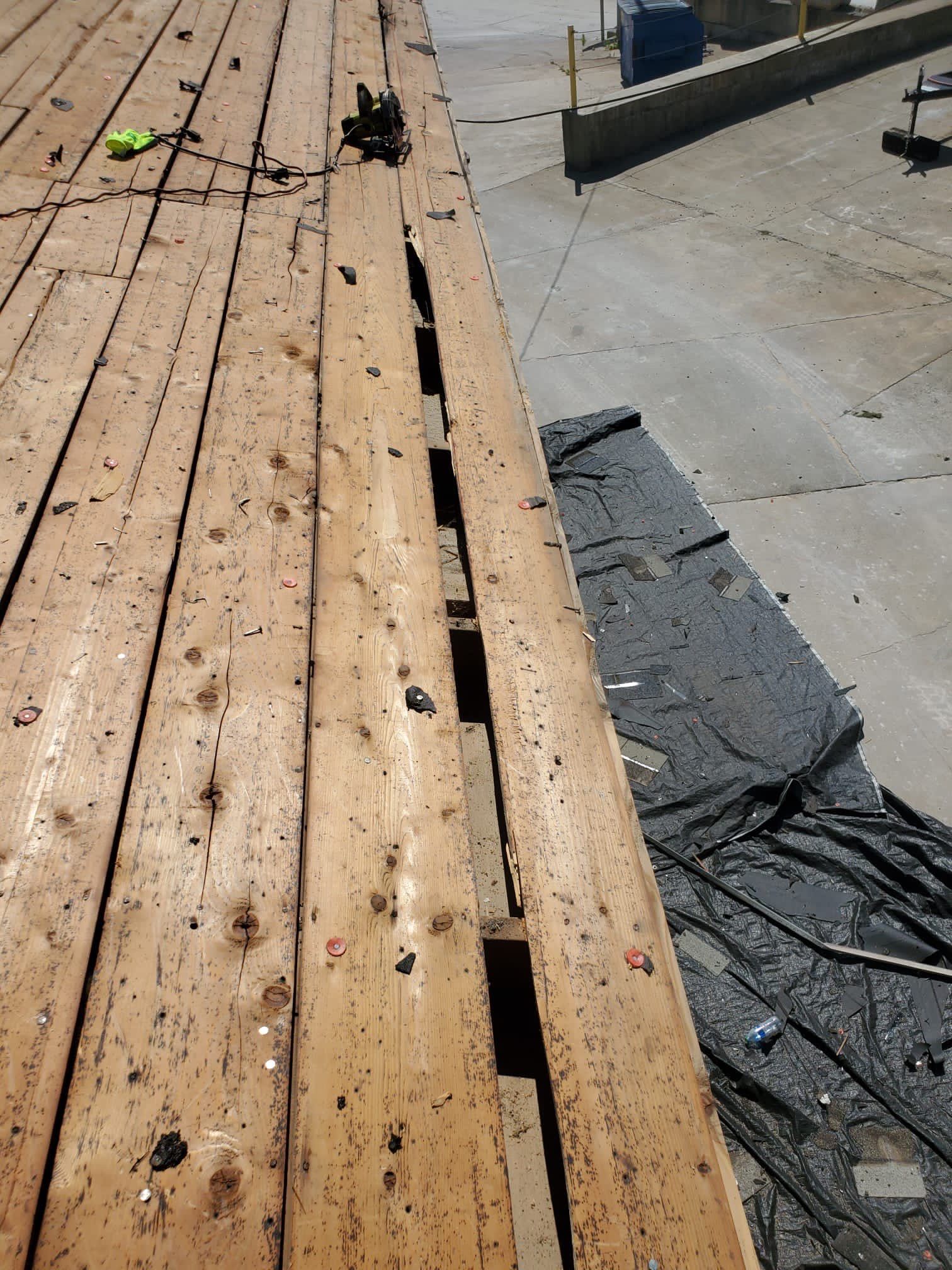 Reroof using GAF HDZ Weathered Wood by Castillo Roofing
