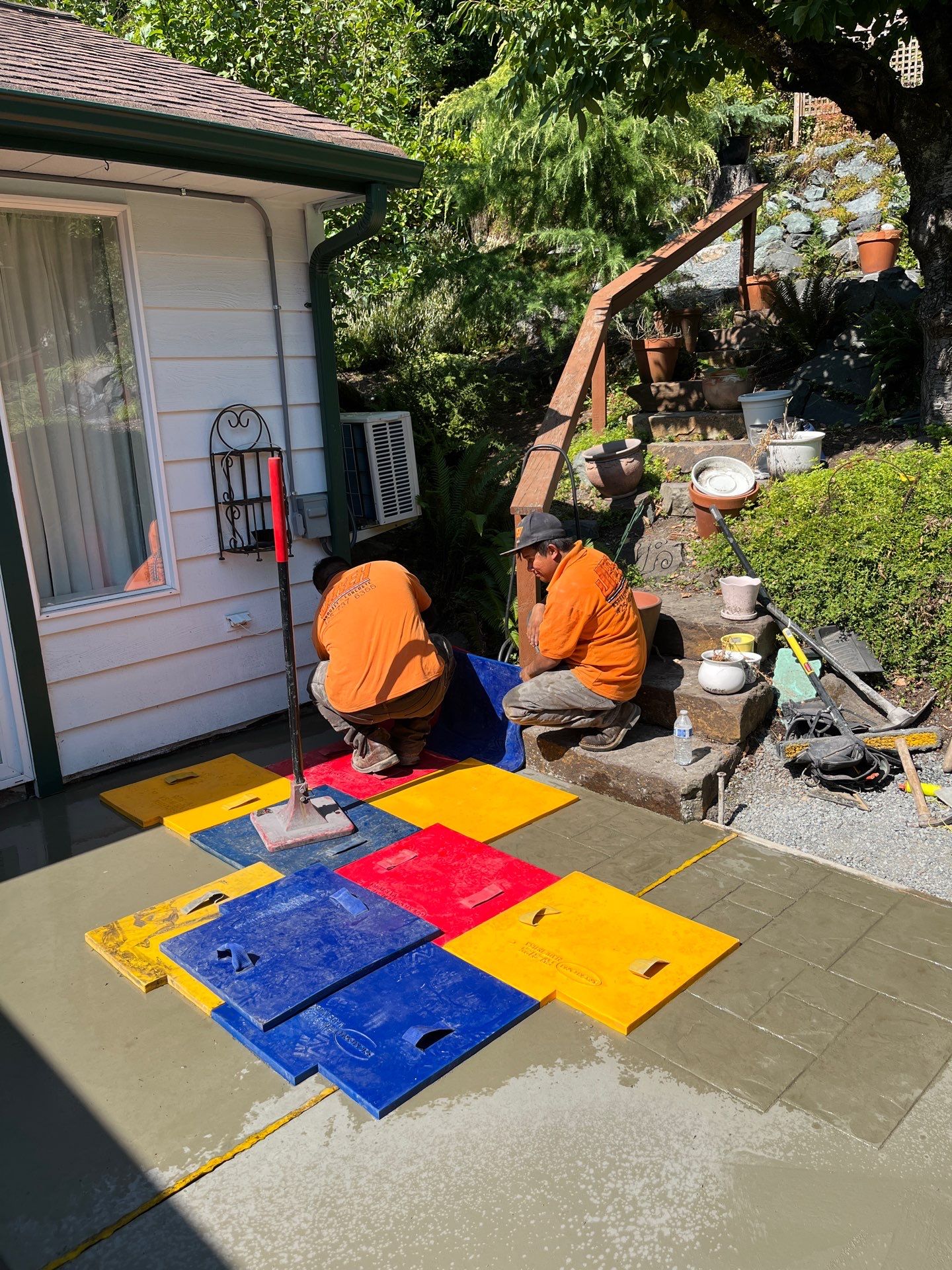 Stamped Concrete Patio and Driveway | Edmonds  by Jireh Asphalt & Concrete Inc 