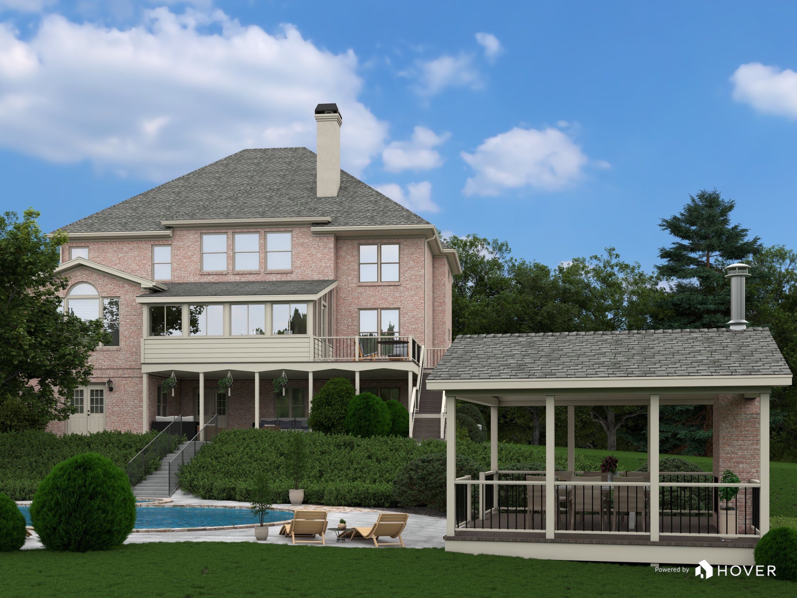 Covered Porch- Stefan  by Clark Brothers Roofing & Construction