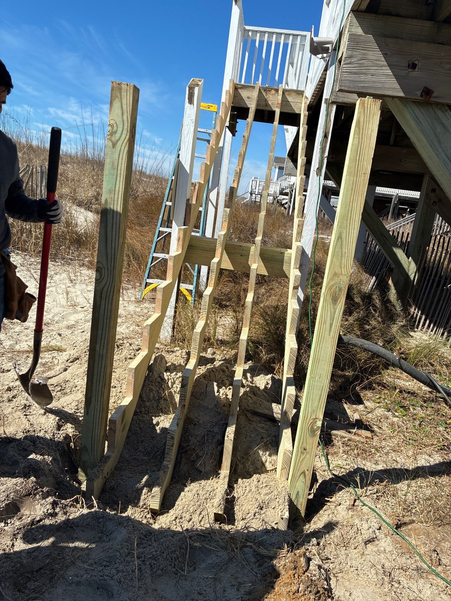 Step Re-build & Handrail Installation – Oak Island, NC by RGR Construction and Roofing, LLC
