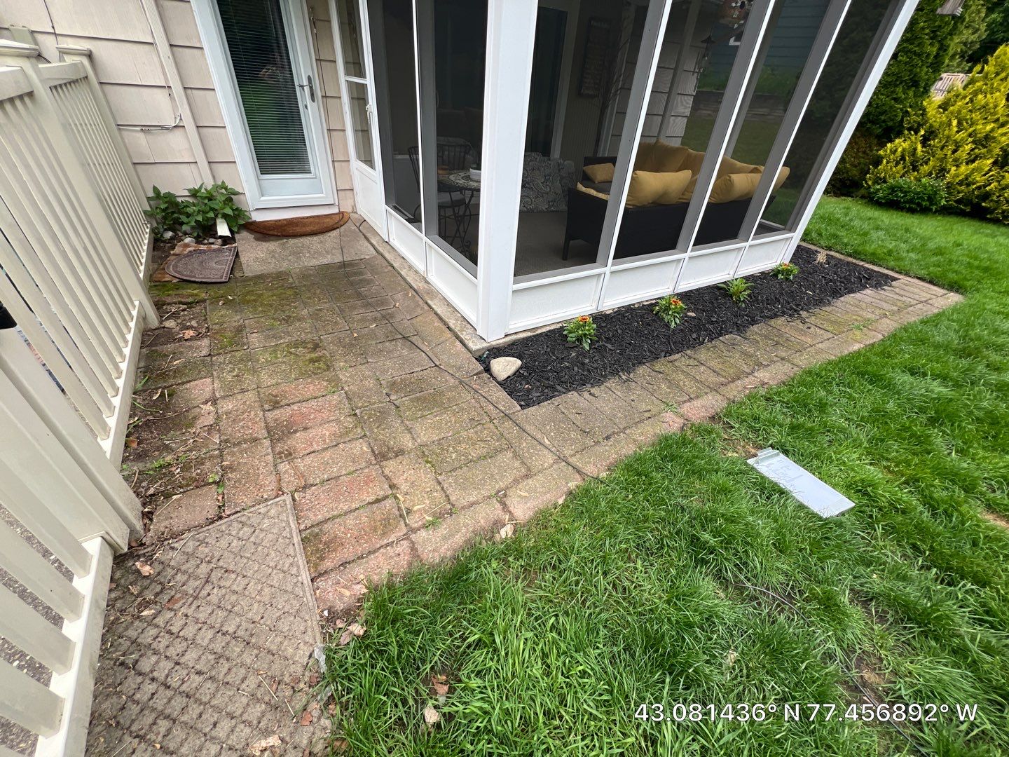 Broom finished concrete patio and sidewalk  by NG Masonry & Construction LLC