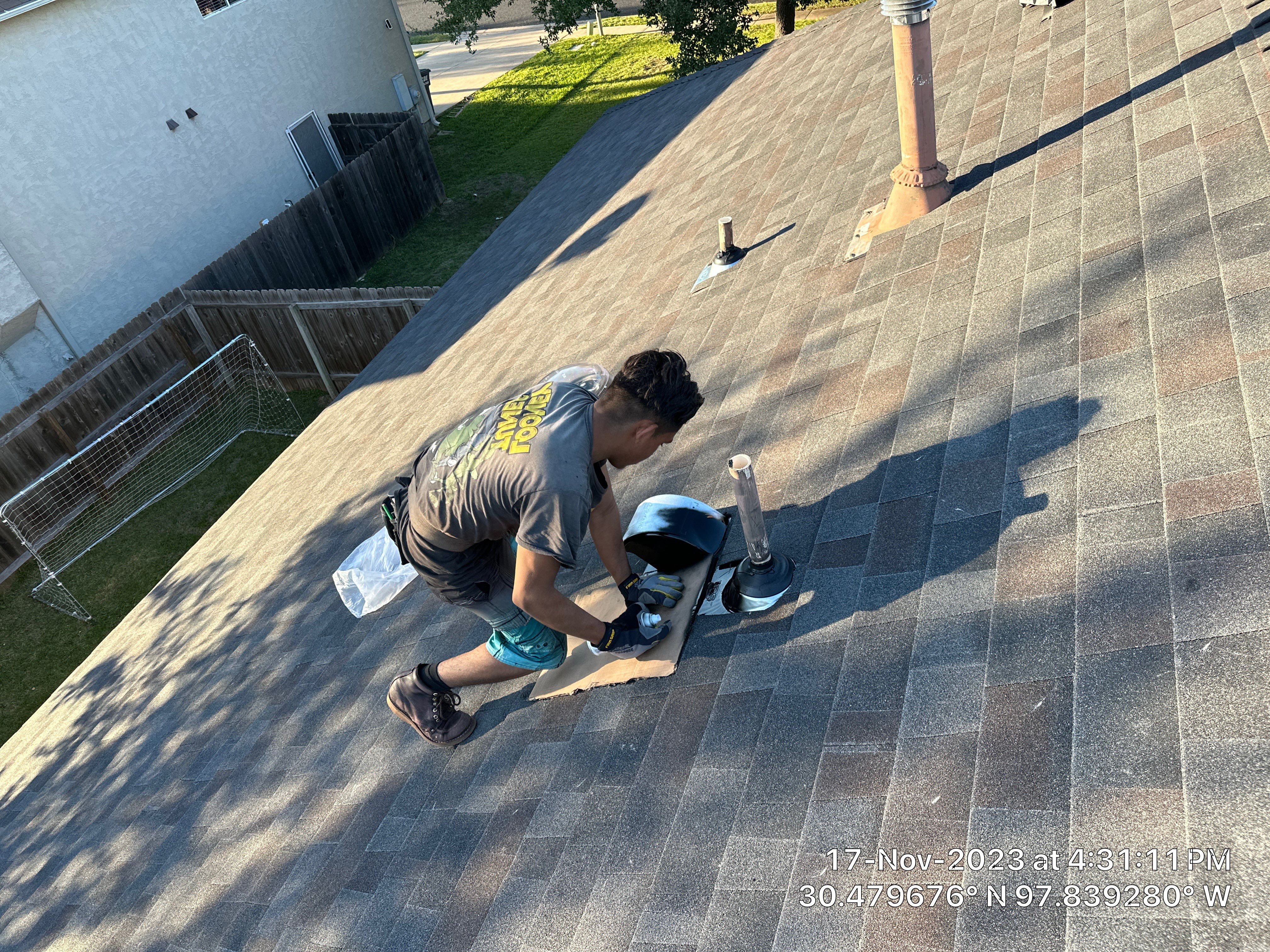 Residential Roof Replacement and Fence Restoration in Cedar Park by Caliber Restoration LLC