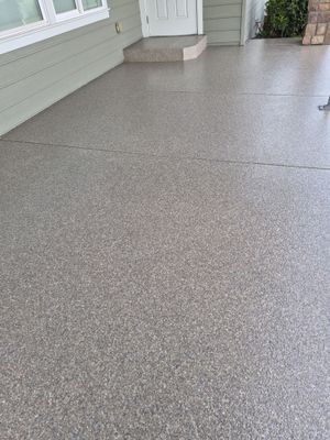 Richland Patio and Entryway Coating with Trail Mix Flake Finish
