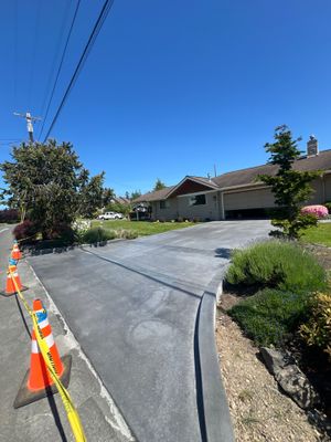 Colored Concrete Driveway Repair with Sealer| Everett