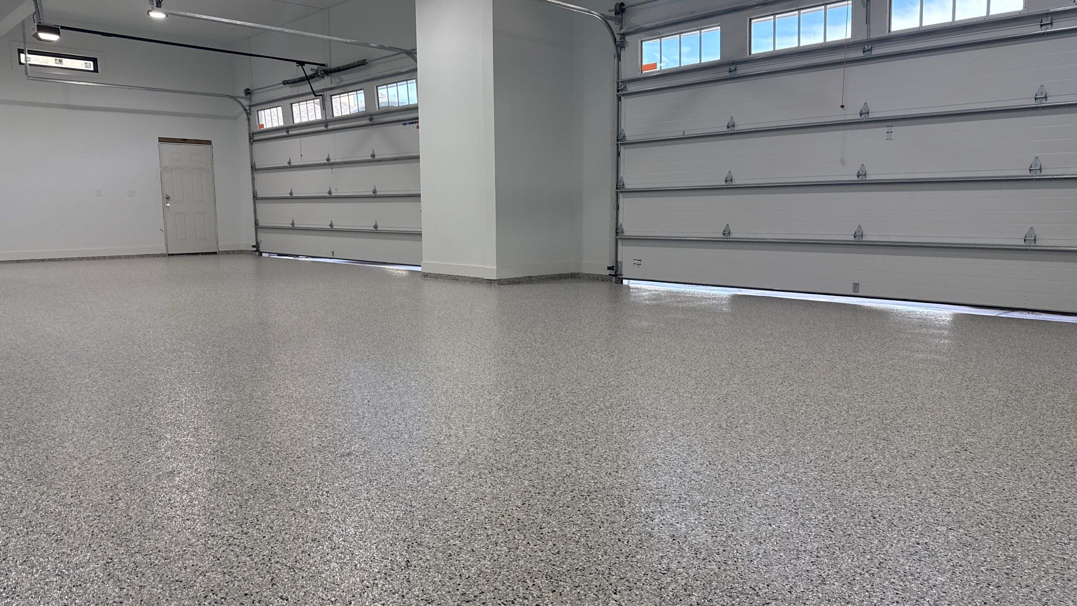 Chris Made The Great Choice Of Cabin Fever Flake Floor by Banner Garage