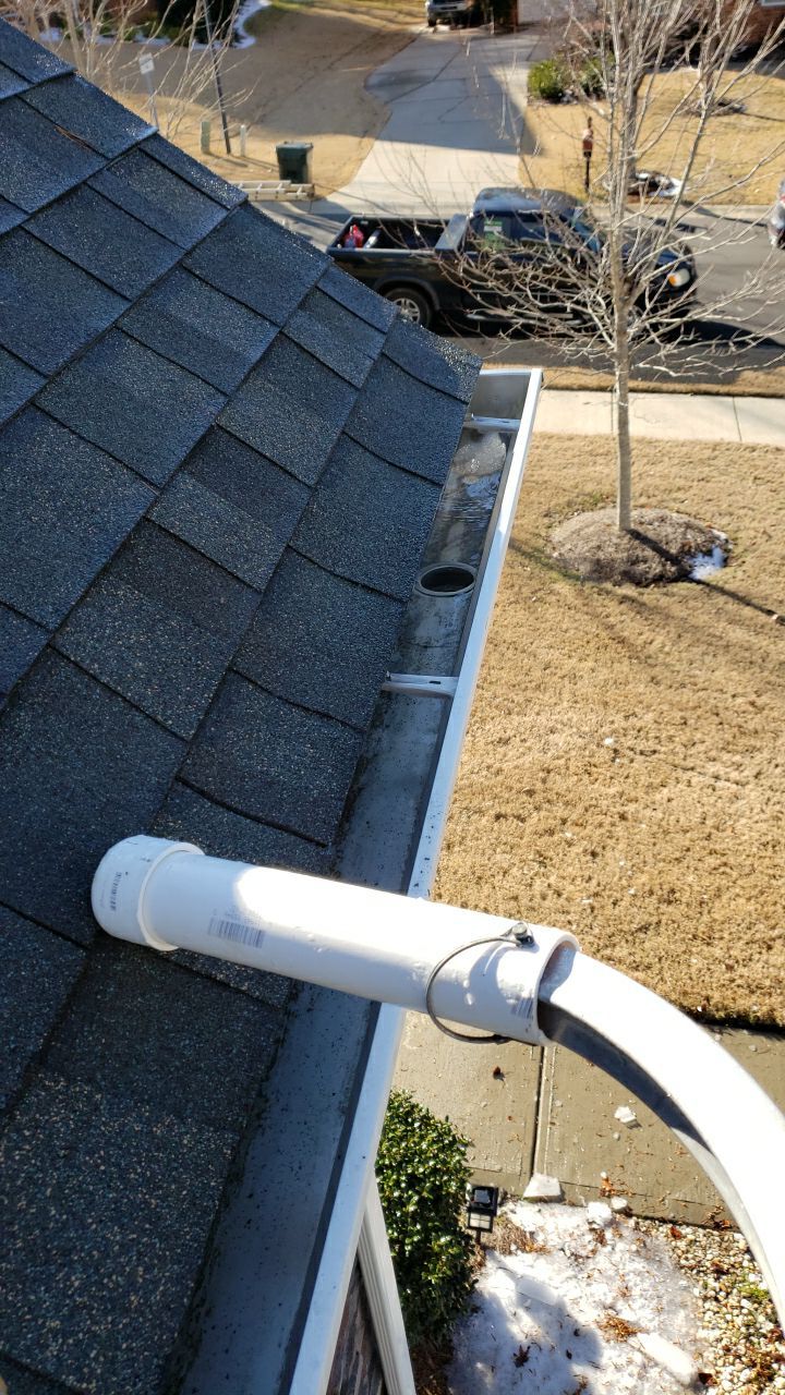 Gutter Cleaning using water by Power Wash Masters LLC