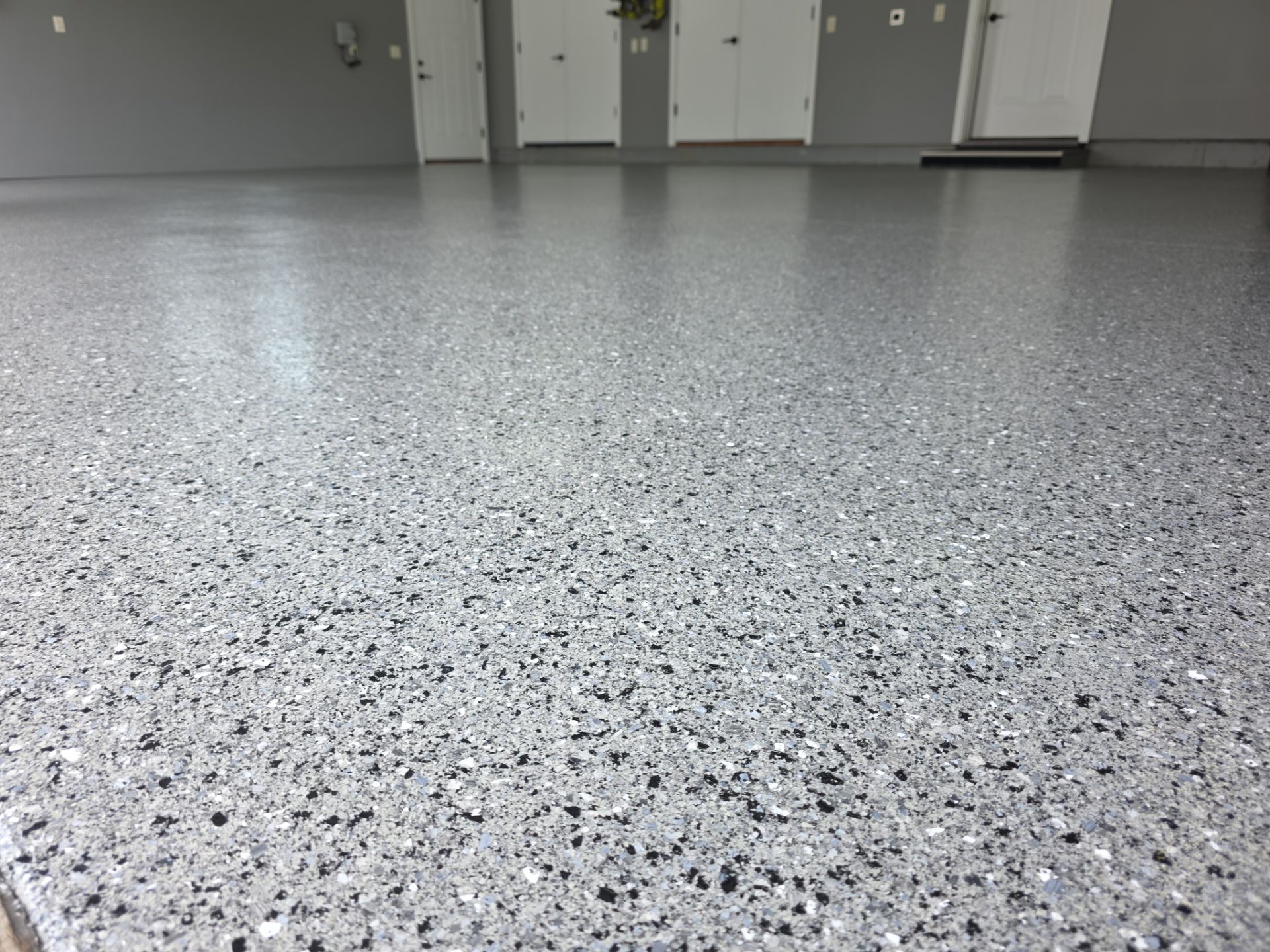 Spokane Garage Floor Transformation with Slate Hybrid Polyaspartic Coating by Croc Coatings, LLC