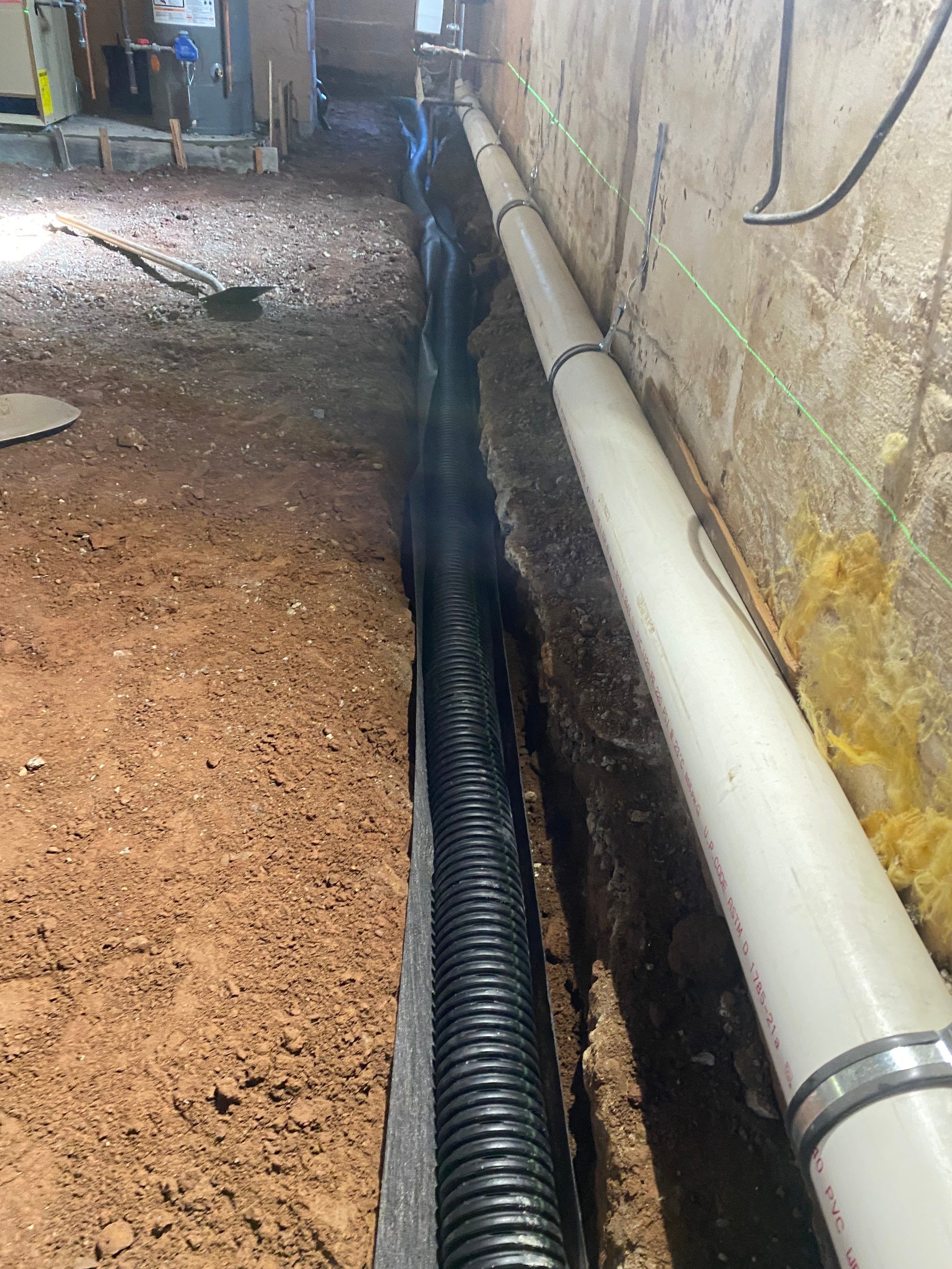 Interior French Drain, Lally Column Replacement & Concrete Floor Replacement in South Orange, NJ by Pure Service Pro, LLC