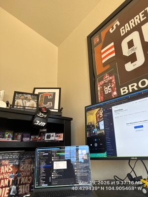 Home Office Setup with Dual Monitor Workstation in Windsor, CO