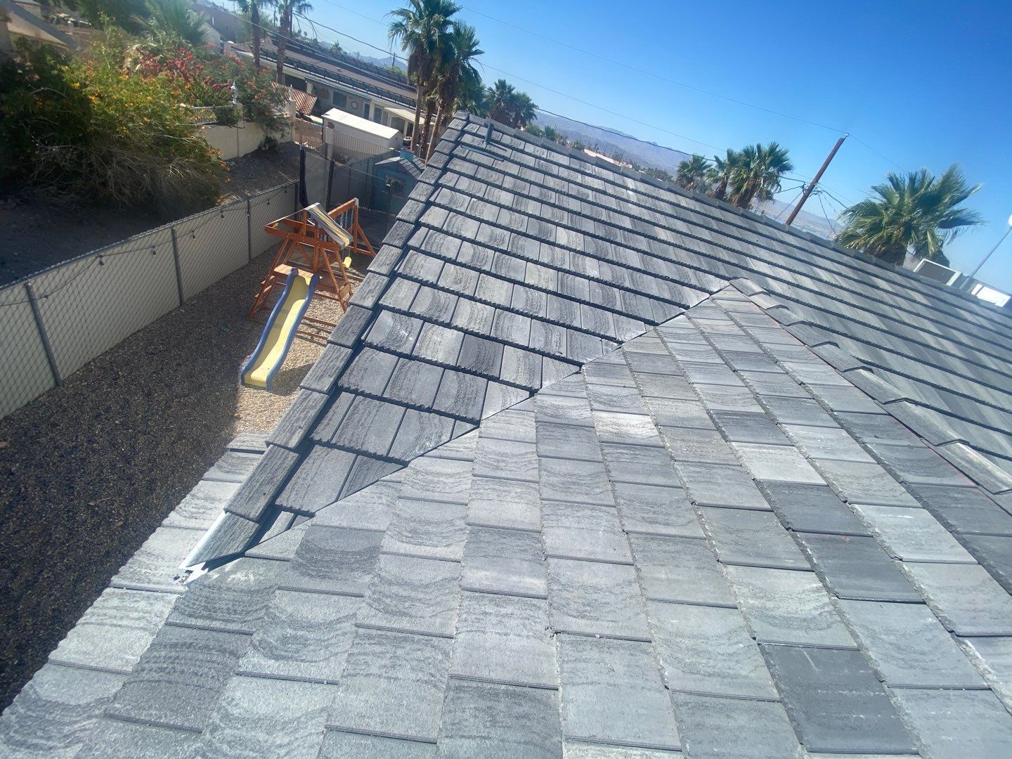 Charcoal Blend Concrete Tile by Reimagine Roofing