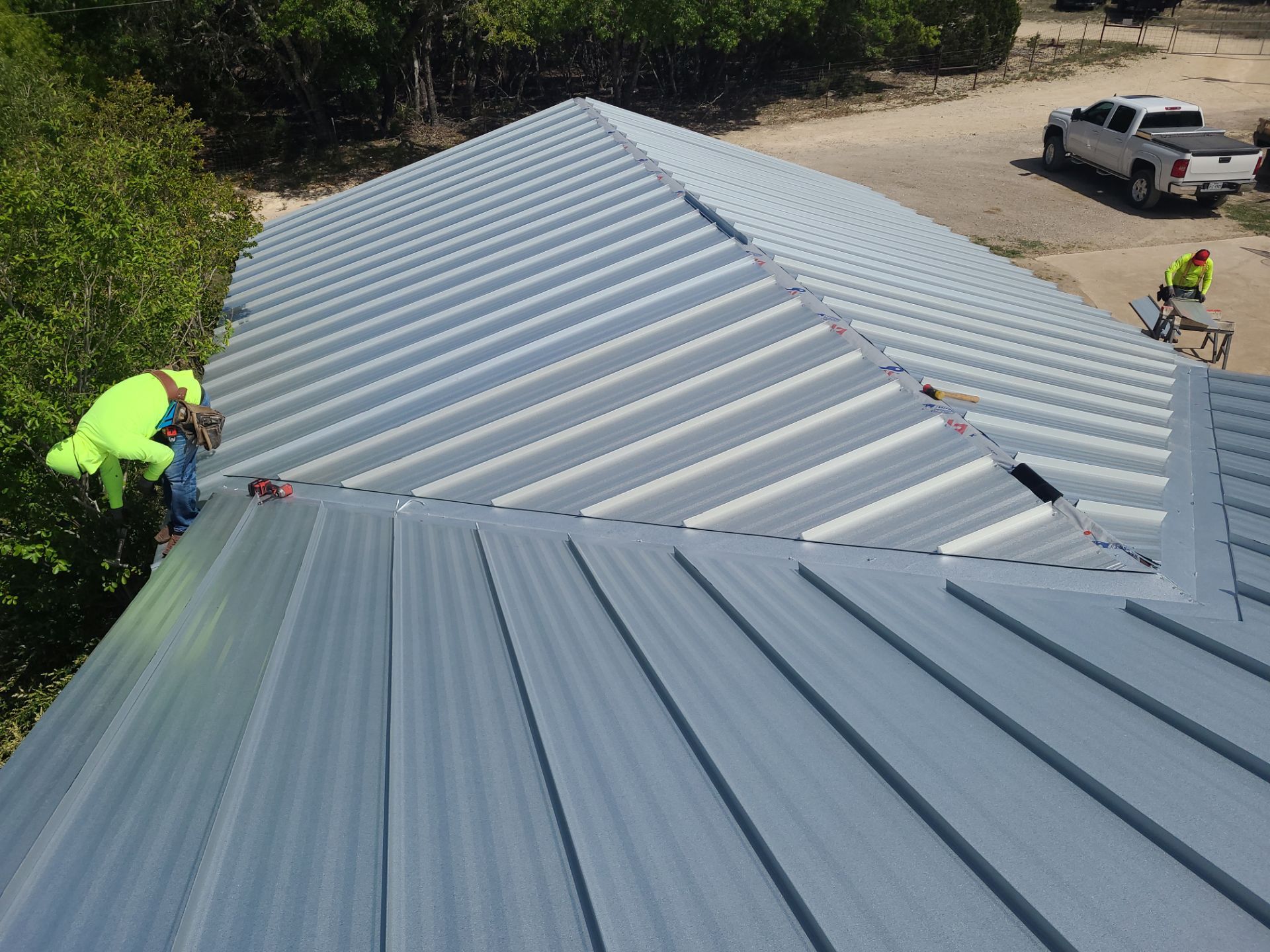 Galvalume Standing Seam offers a 45-year finish warranty! by Oakwood Roofing and Construction, LLC