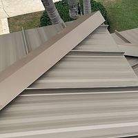 .032 Aluminum 1.5" Mechanical Seam Champagne  by Total Roofing System The Metal Roof Experts