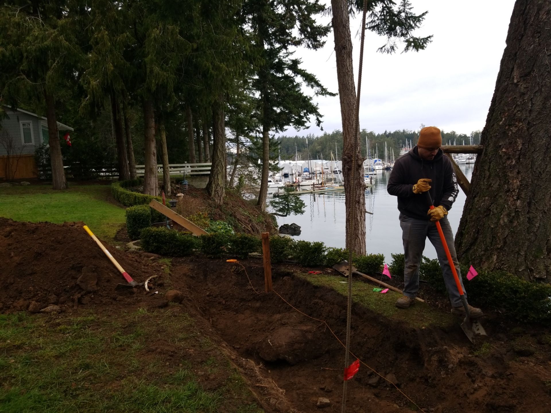 Coastal Landscape Restoration & Retaining Structure - In progress by Habanero Garden and Exterior Care