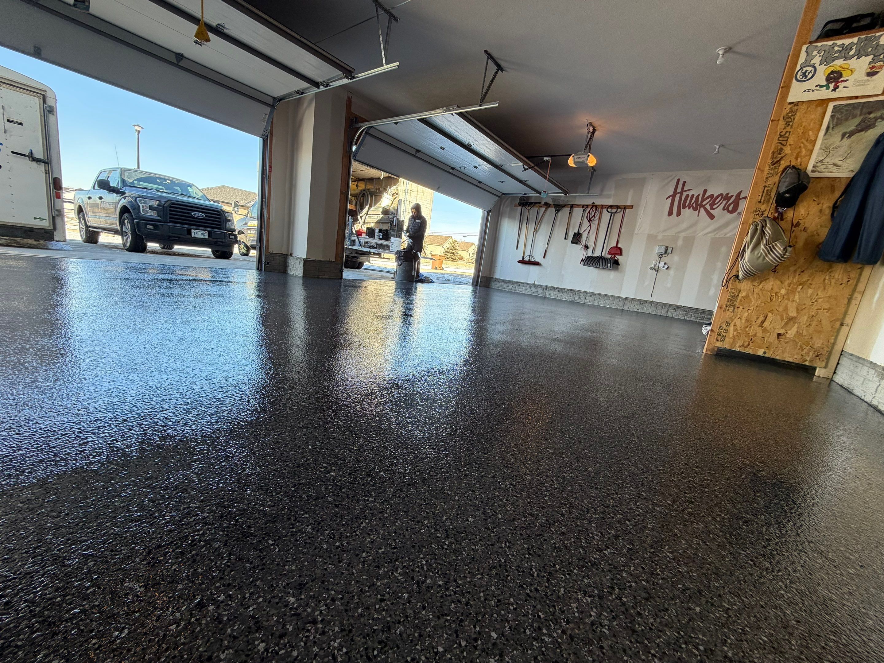 Silver Platinum Metallic by Granite Garage Floors