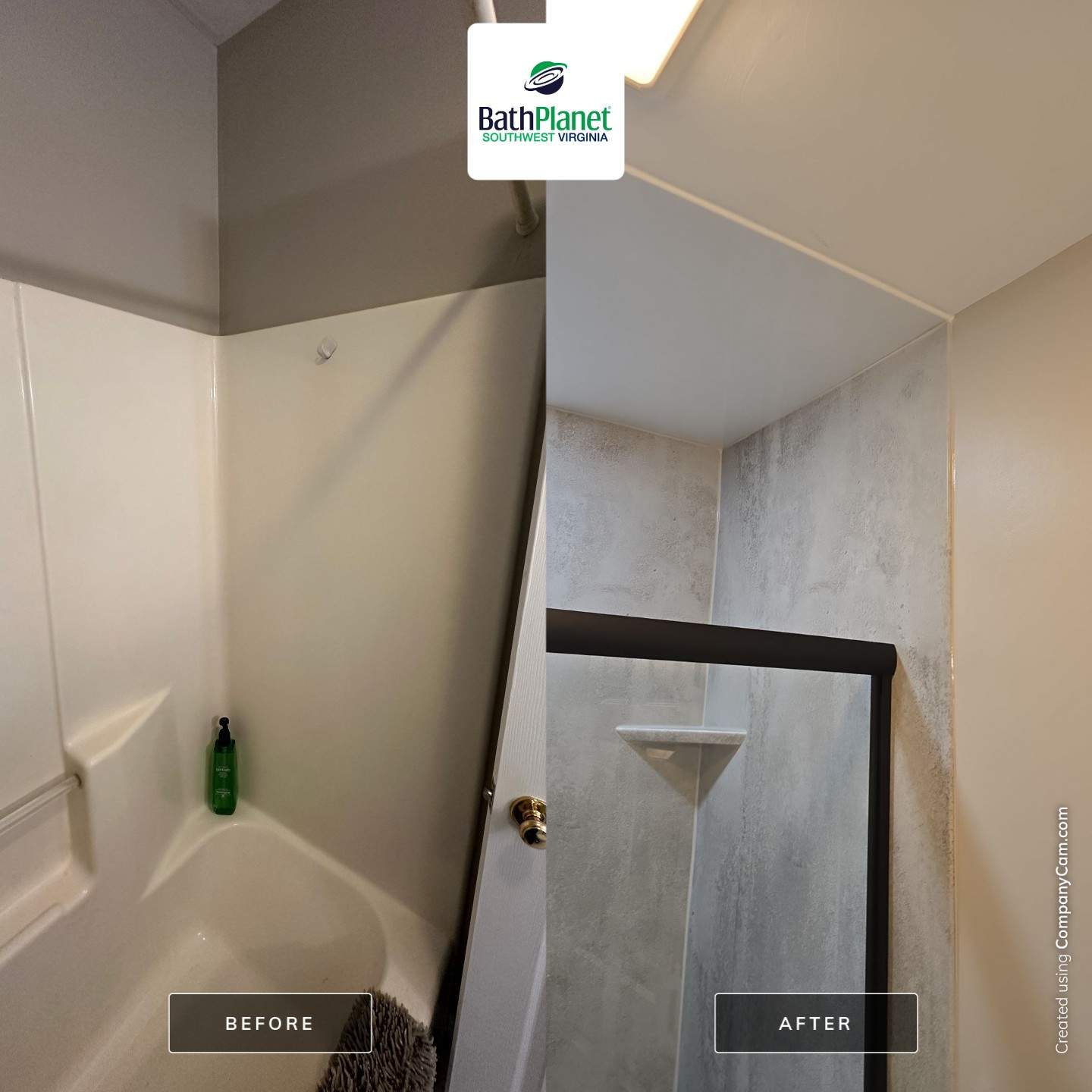 Modern Tub to Shower Conversion by BathPlanet SW Virginia