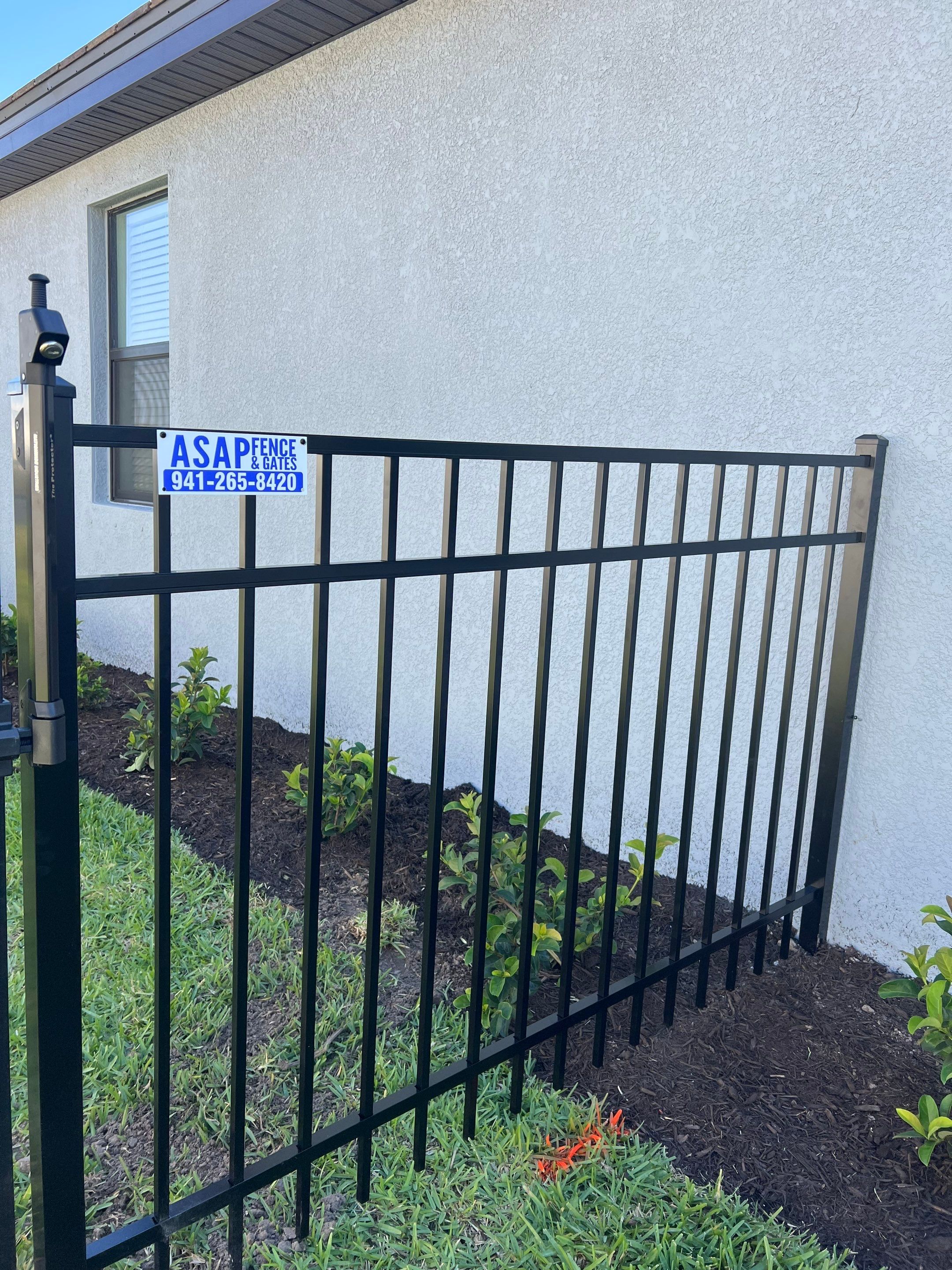 Aluminum Fence Installation using Black 3 Rail Aluminum Fence by Asap fence and gates, LLC