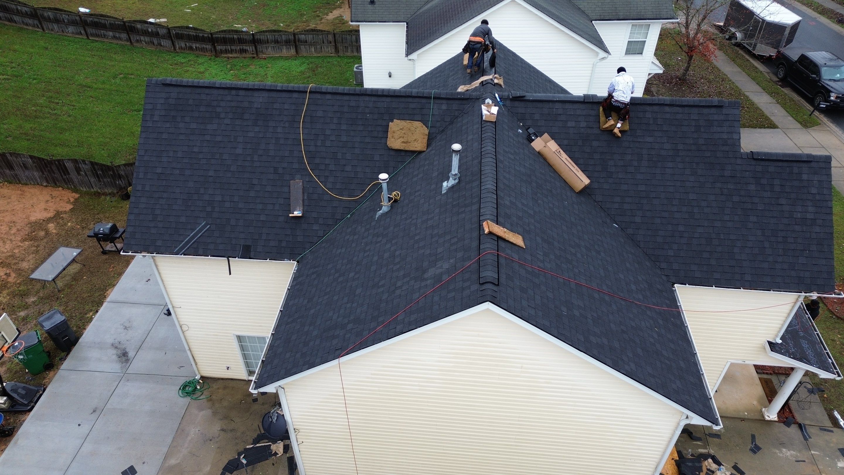 Roof replacement by wind damage by Just Brilliant Restoration JBR
