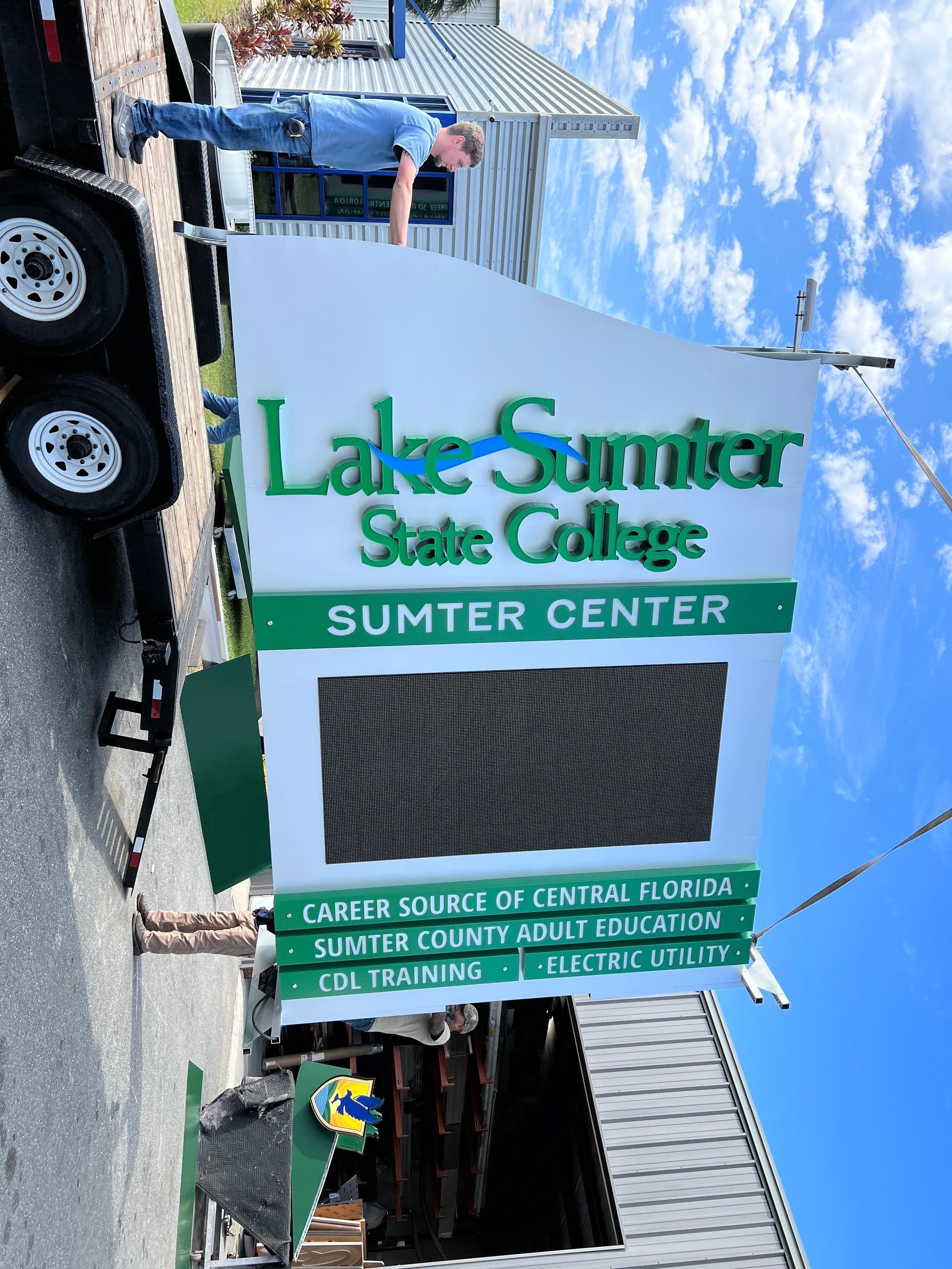 Monument Sign for Lake Sumter State College by SignCrafters