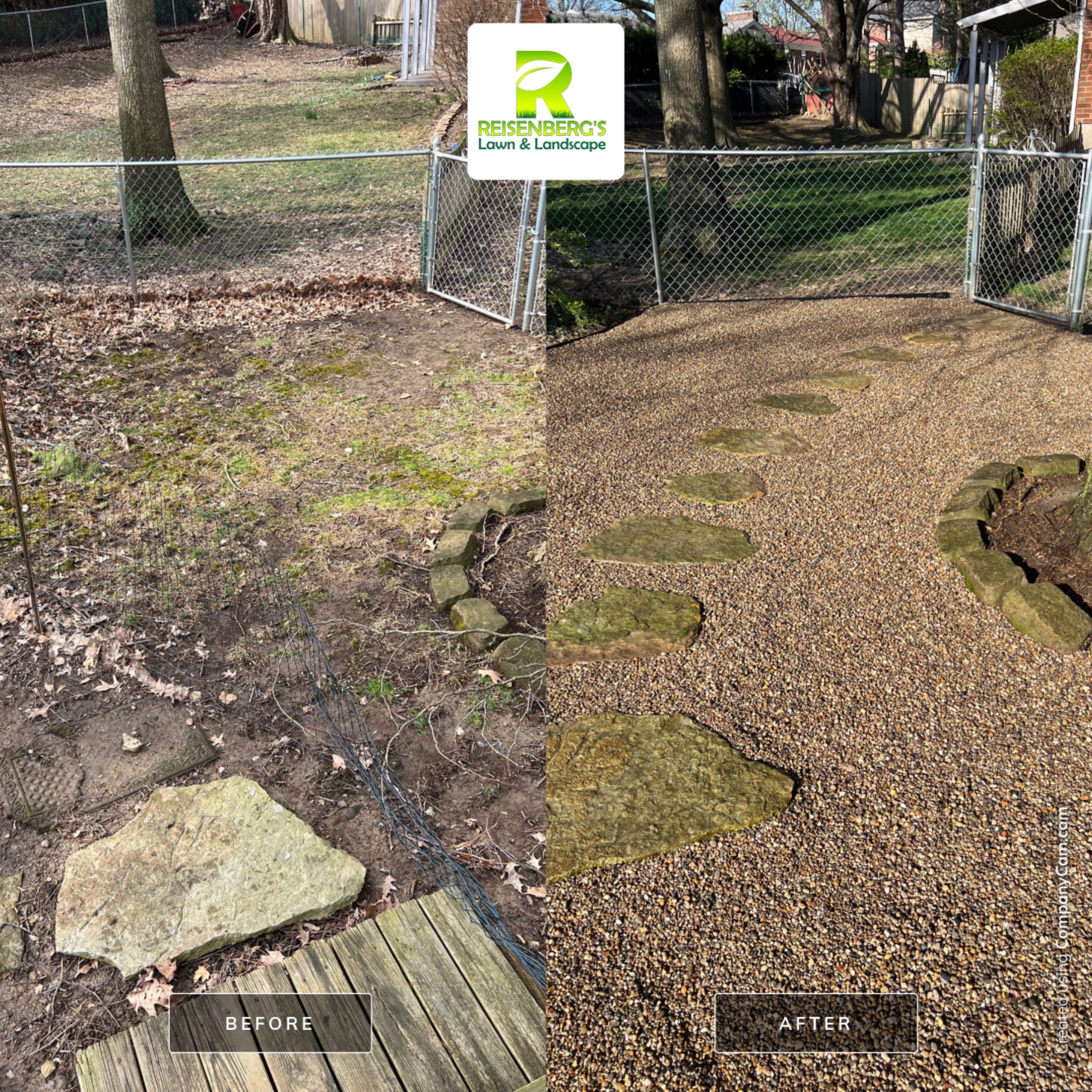 Pet Area & Stepper Path Installation  by Reisenberg’s Lawn & Landscape, LLC