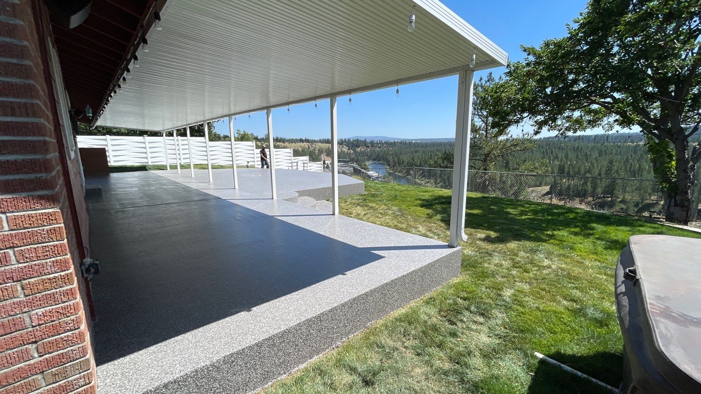 Patio Transformation using Echo 1/4" Chip by Croc Coatings, LLC