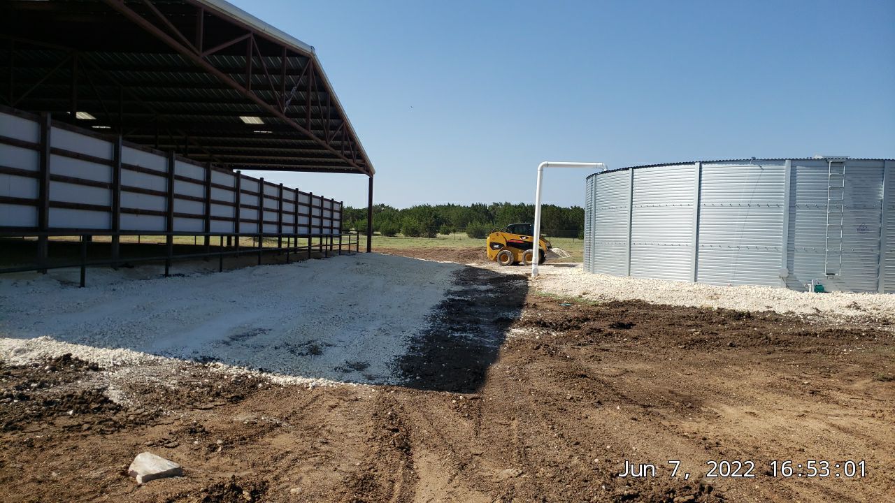 100K gallons for the horses and their arena! by Hill Country Rain Water